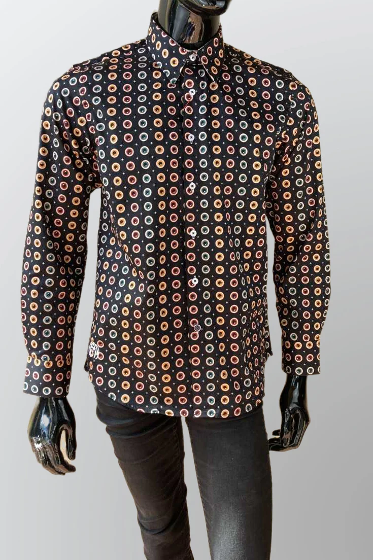 JOHN LENNON Mens Heaton Moor Long Sleeve Shirt - Black - Image 14