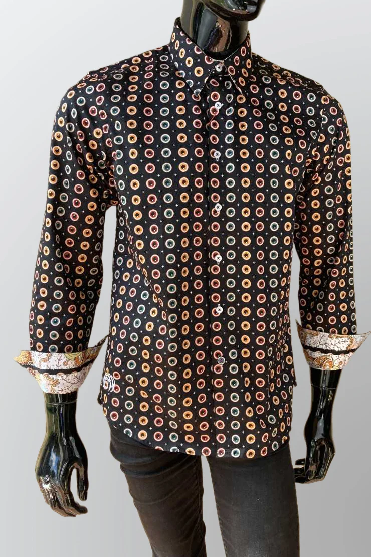 JOHN LENNON Mens Heaton Moor Long Sleeve Shirt - Black - Image 15