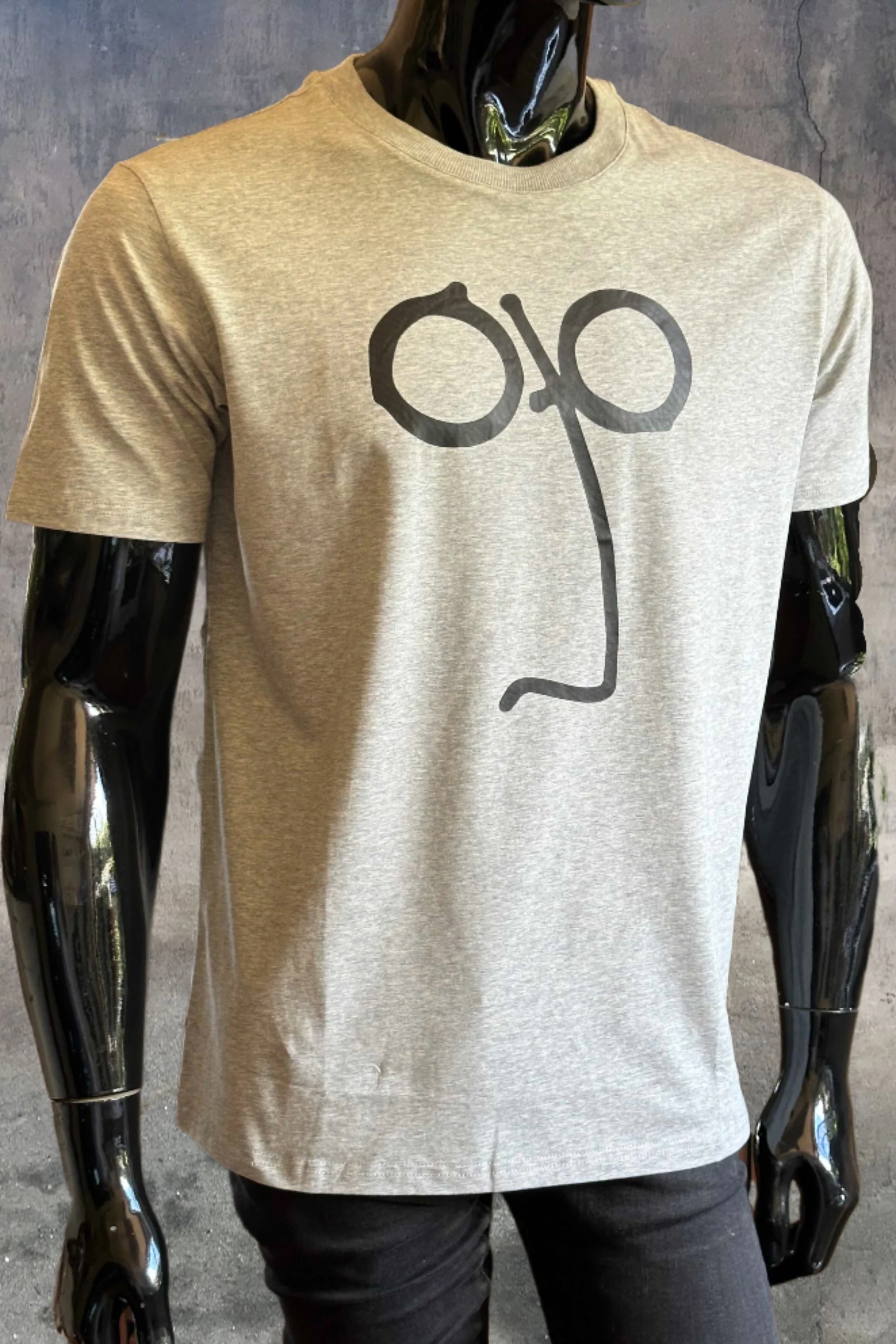 JOHN LENNON Mens Imagine T-Shirt - Grey Marle - Image 2