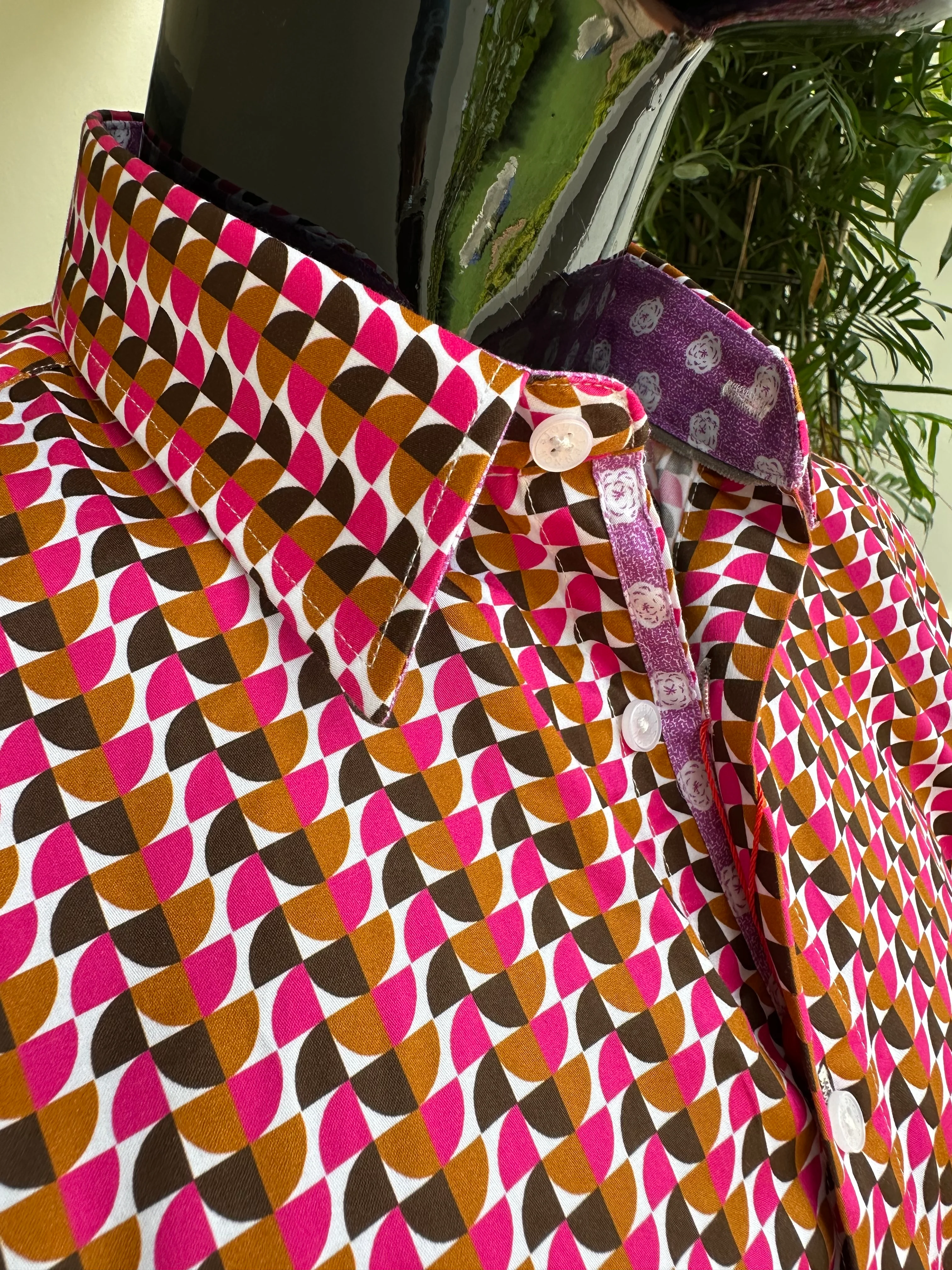 JOHN LENNON Mens Lancing Short Sleeve Shirt - Fuchsia - Image 6