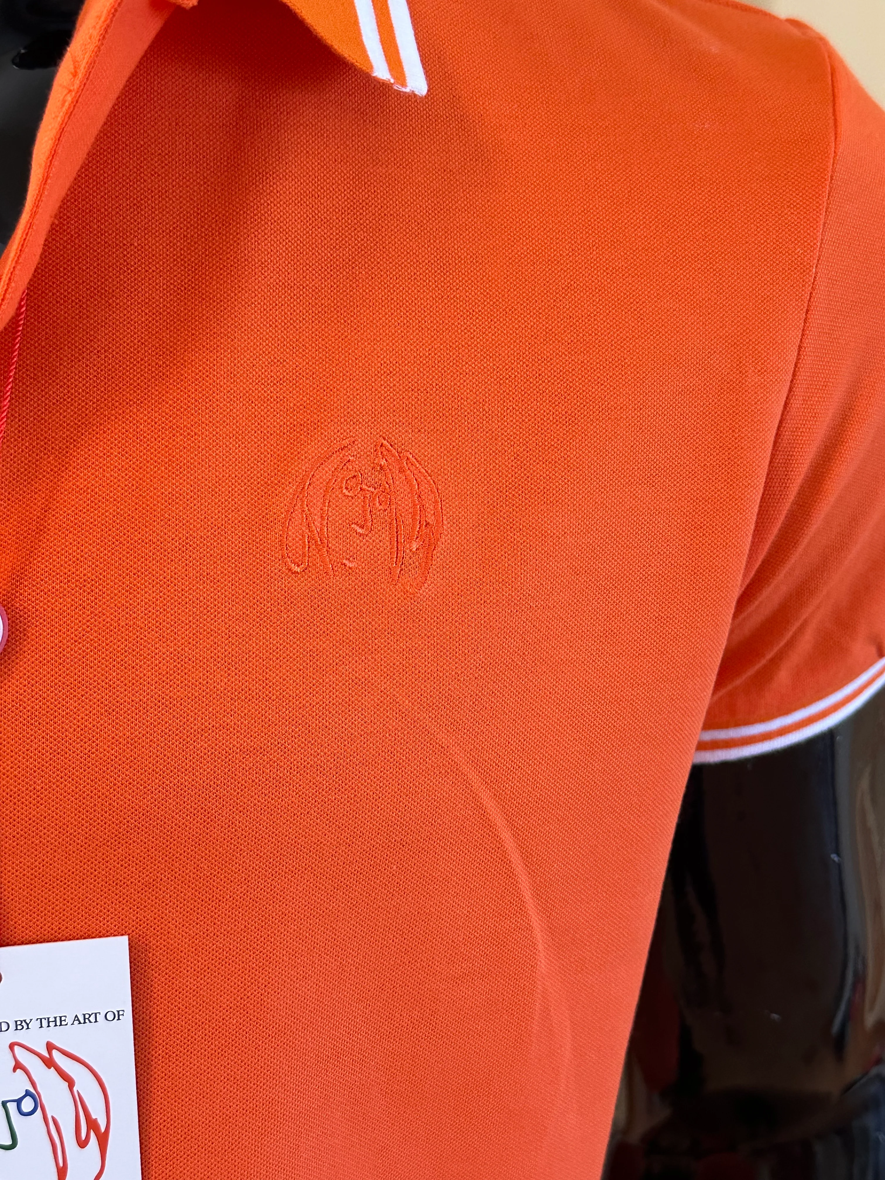 JOHN LENNON Mens Liam Polo Shirt - Orange - Image 2