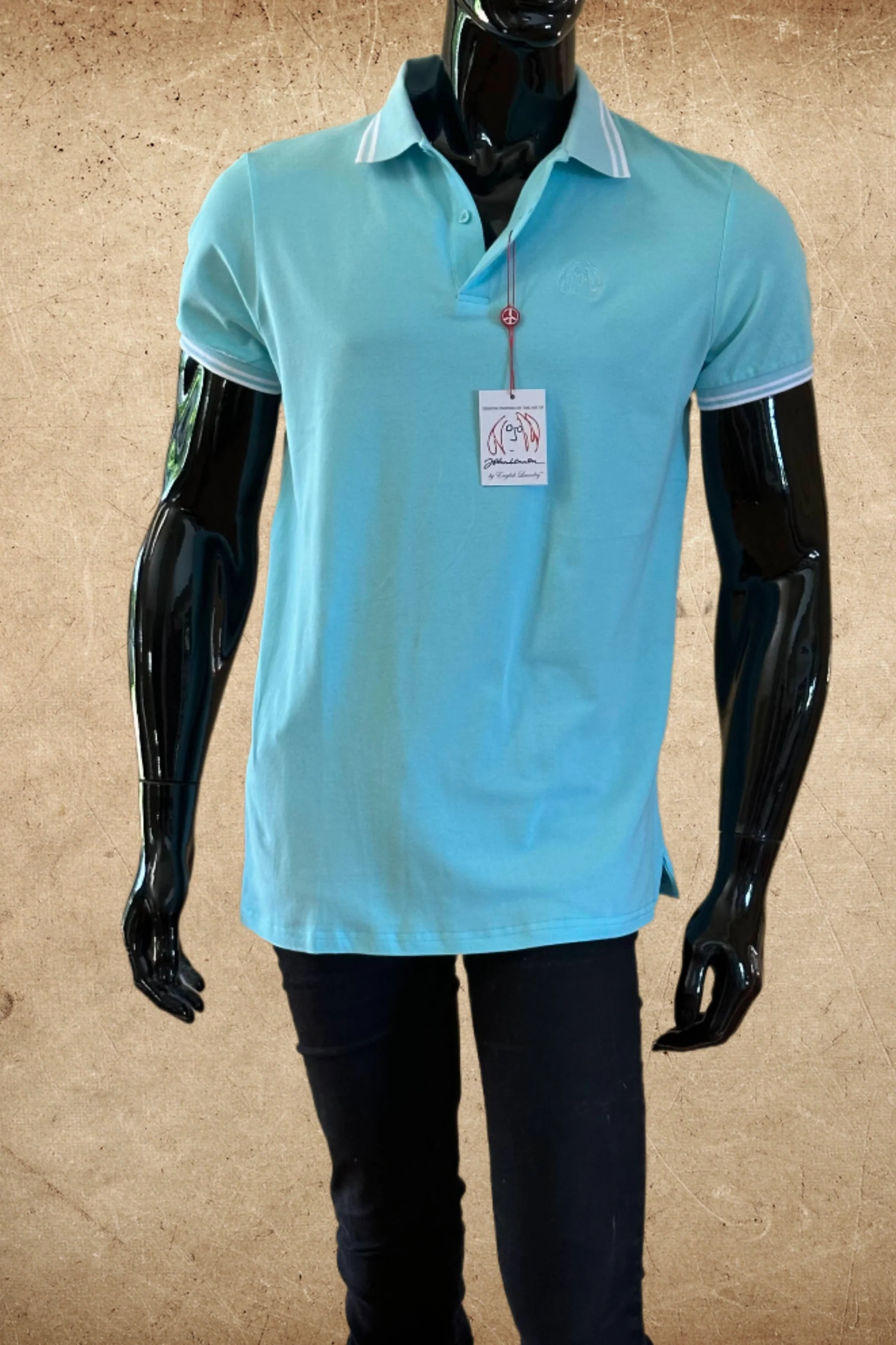 JOHN LENNON Mens Liam Polo Shirt - Turquoise