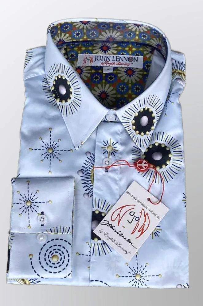 JOHN LENNON Mens Lindisfarne Shirt - Sky Blue