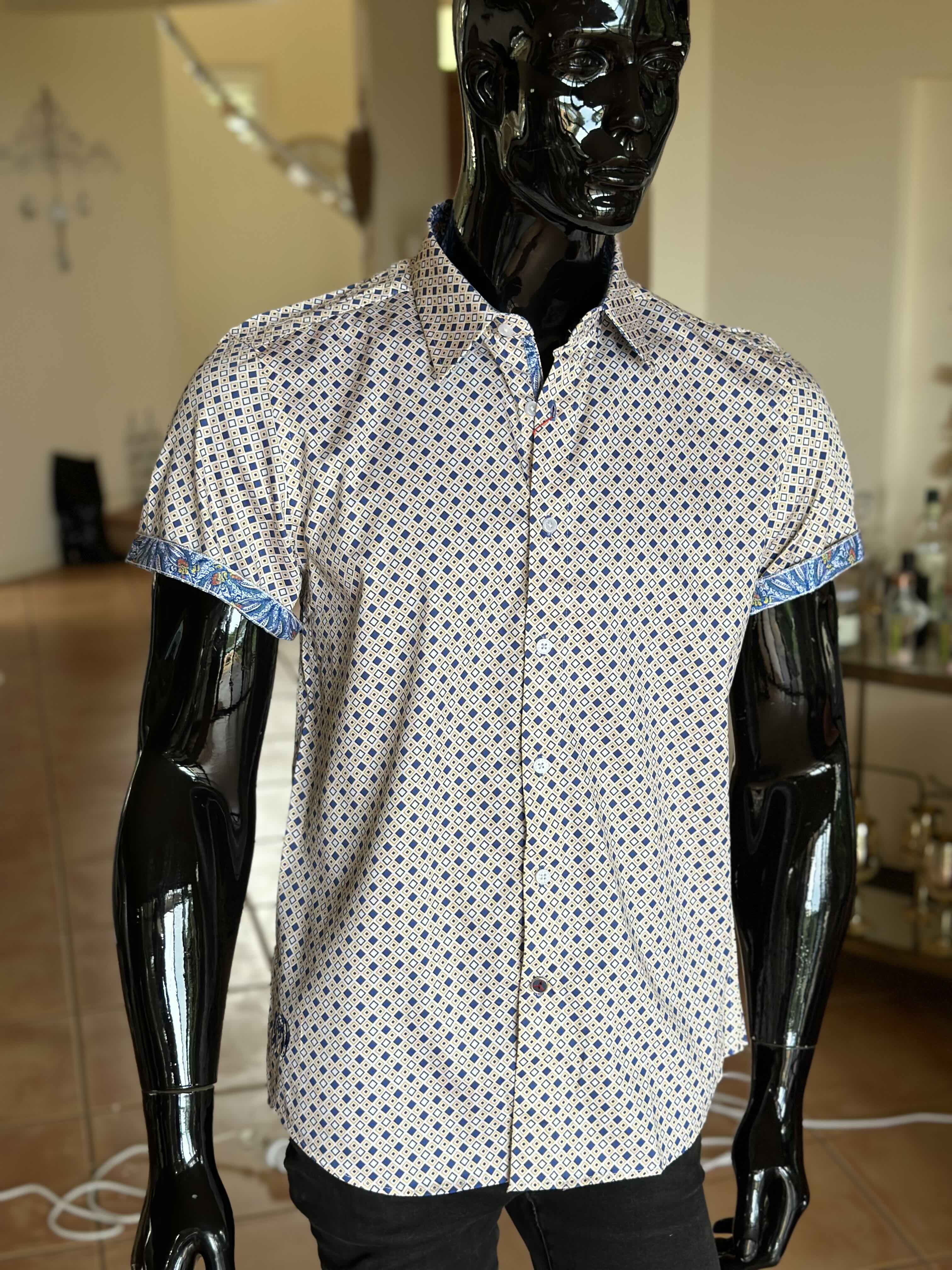 JOHN LENNON Mens Lye Short Sleeve Shirt - Ecru - Image 9