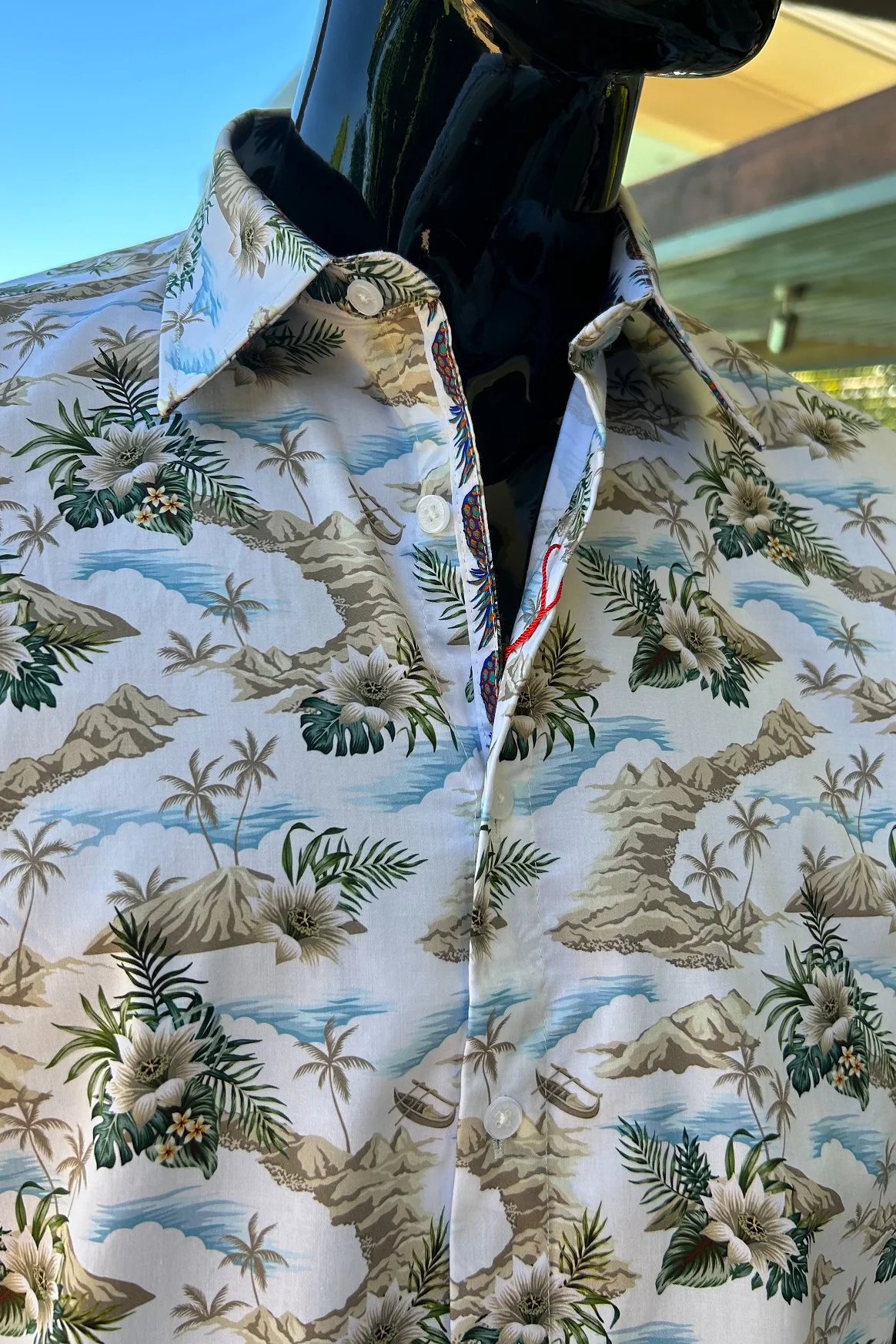 JOHN LENNON Mens Meadow Short Sleeve Hawaiian Shirt White - Image 2