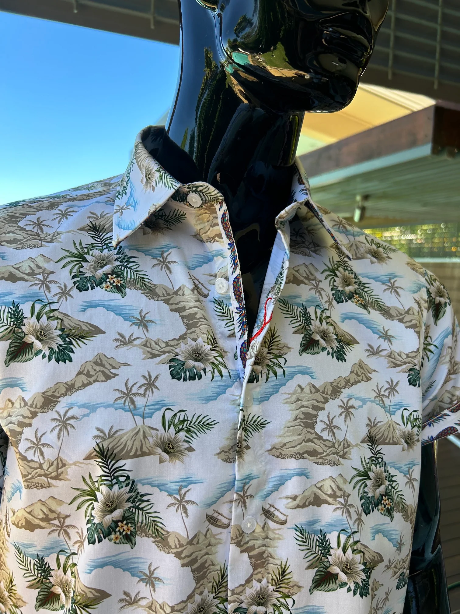 JOHN LENNON Mens Meadow Short Sleeve Hawaiian Shirt White - Image 7