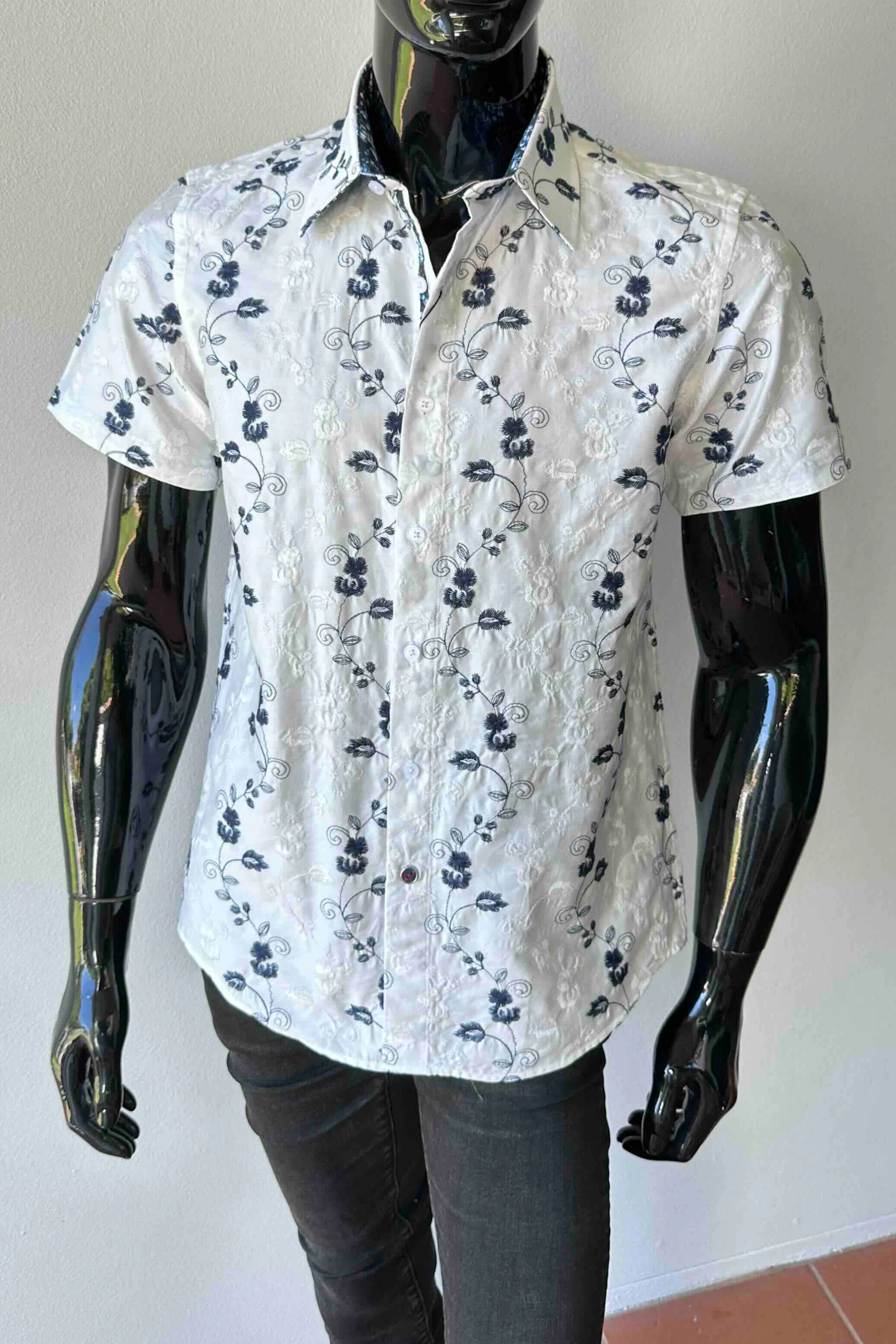 JOHN LENNON Mens Merry Hill Short Sleeve Shirt in White