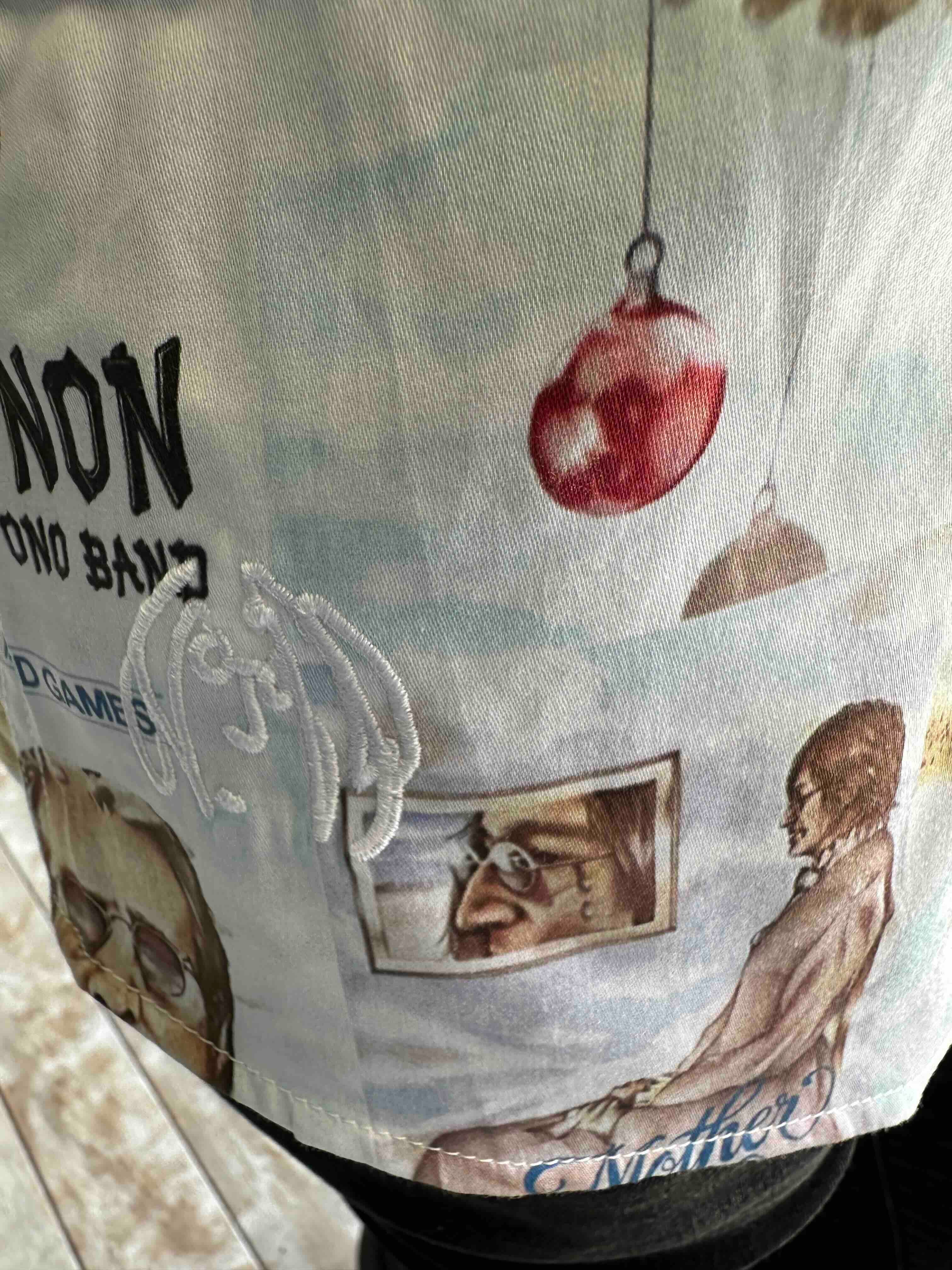 JOHN LENNON Mens Mind Games Short Sleeve Shirt in Putty - Image 3