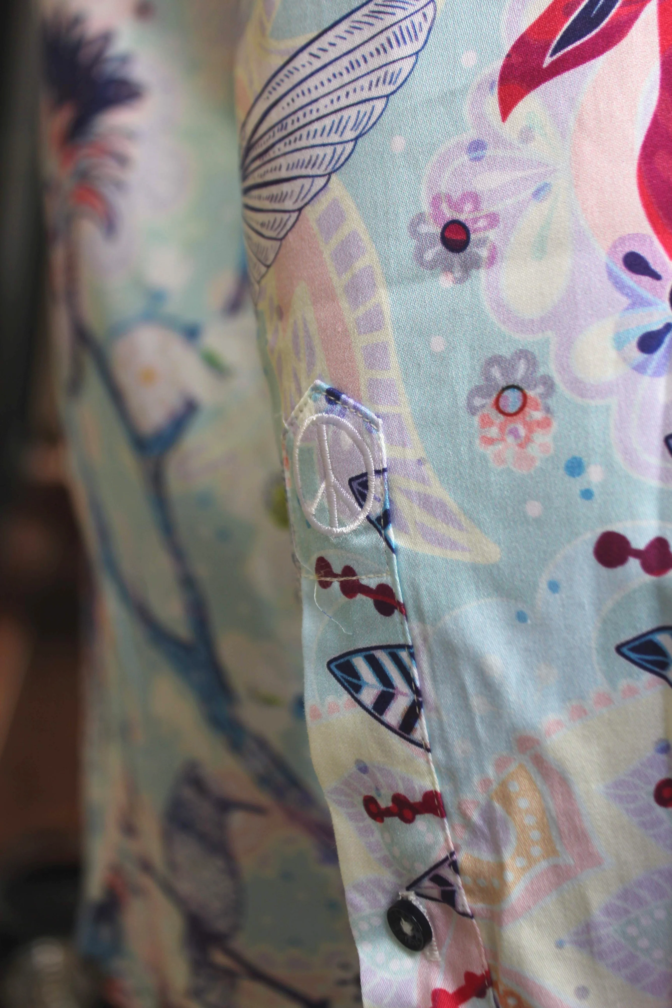 JOHN LENNON Mens Mountfield Long Sleeve Shirt Aqua - Image 7