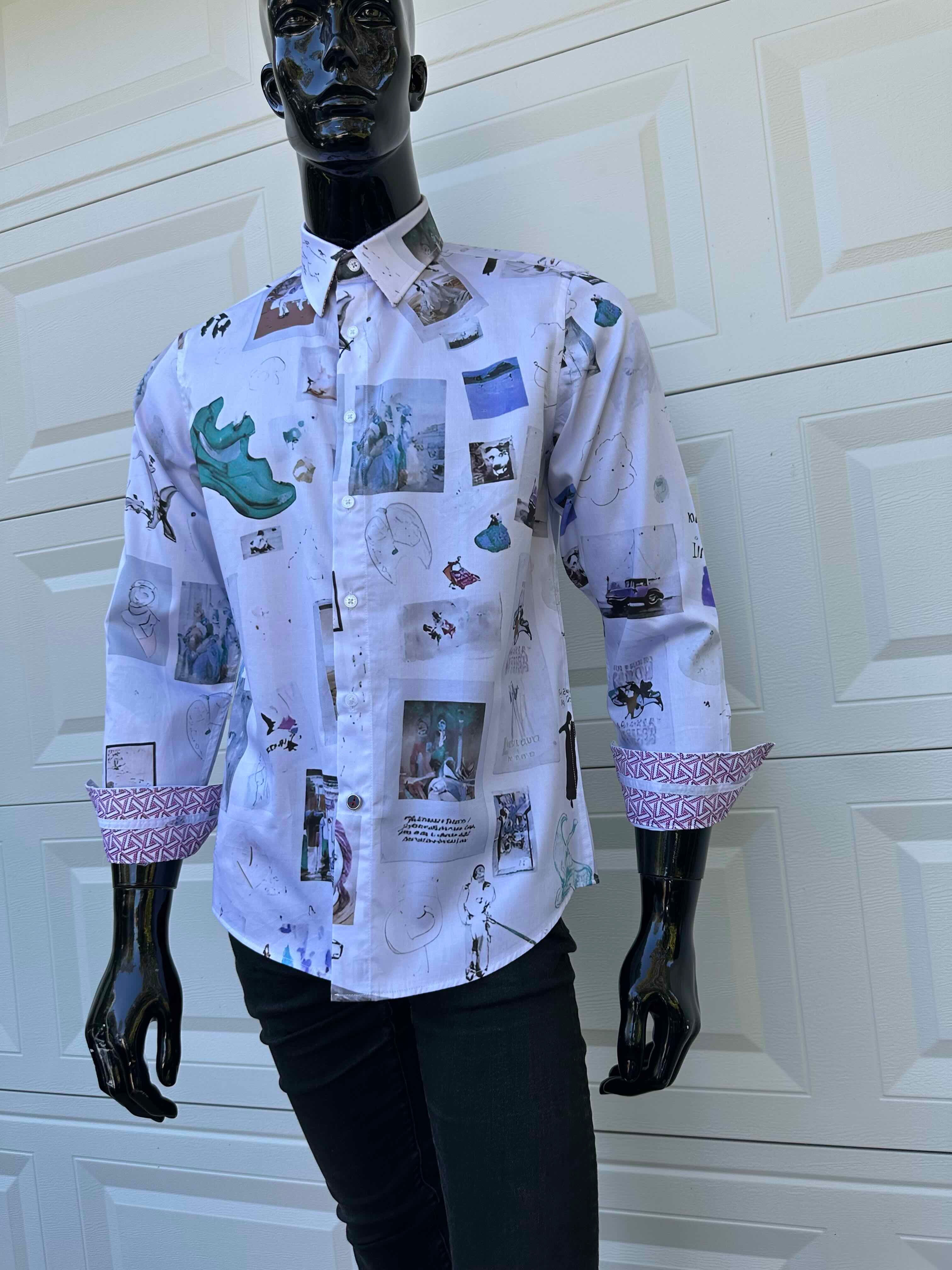 JOHN LENNON Mens Newark Long Sleeve Shirt in White - Image 8