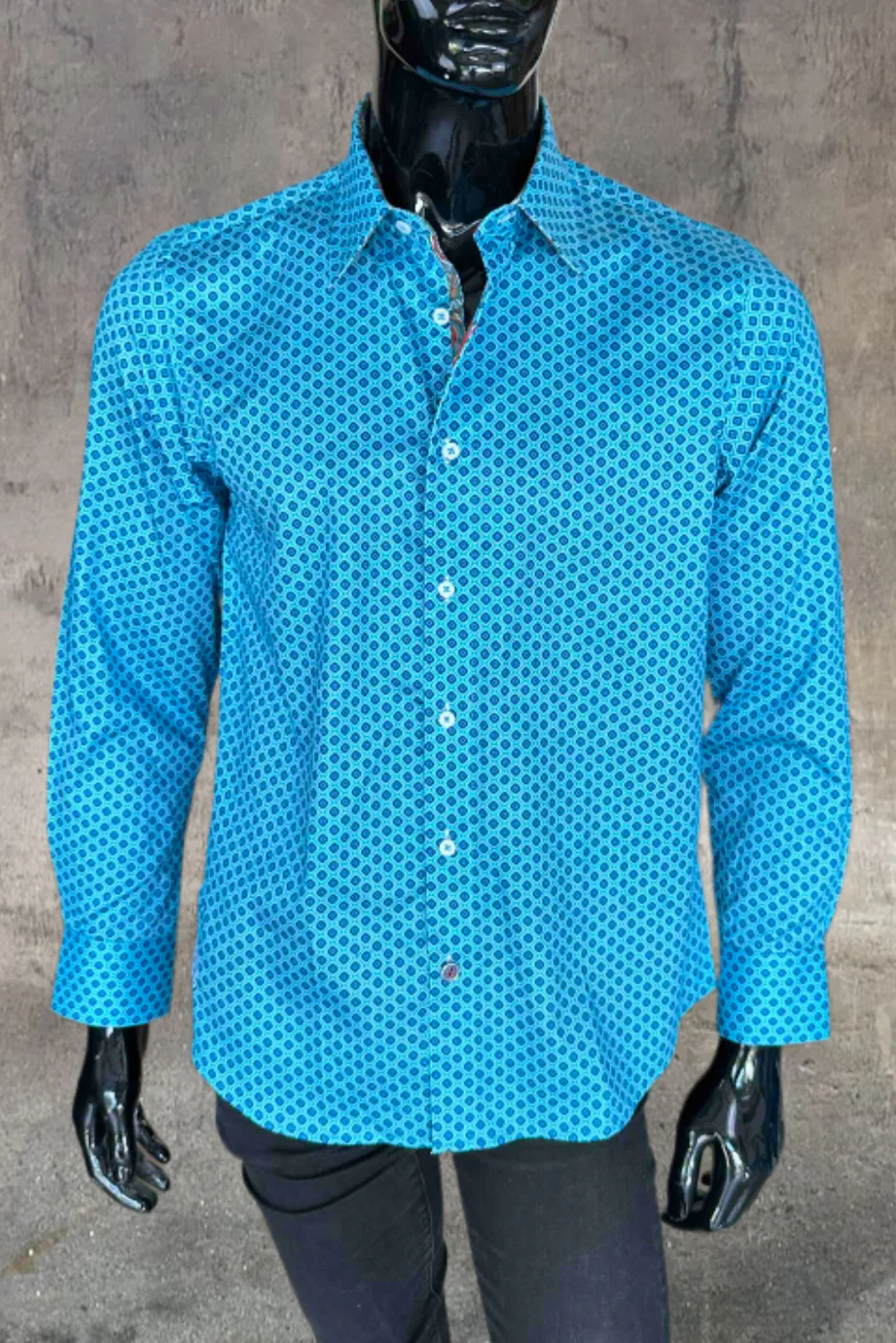 JOHN LENNON Mens Newhaven Shirt - Turquoise - Image 2