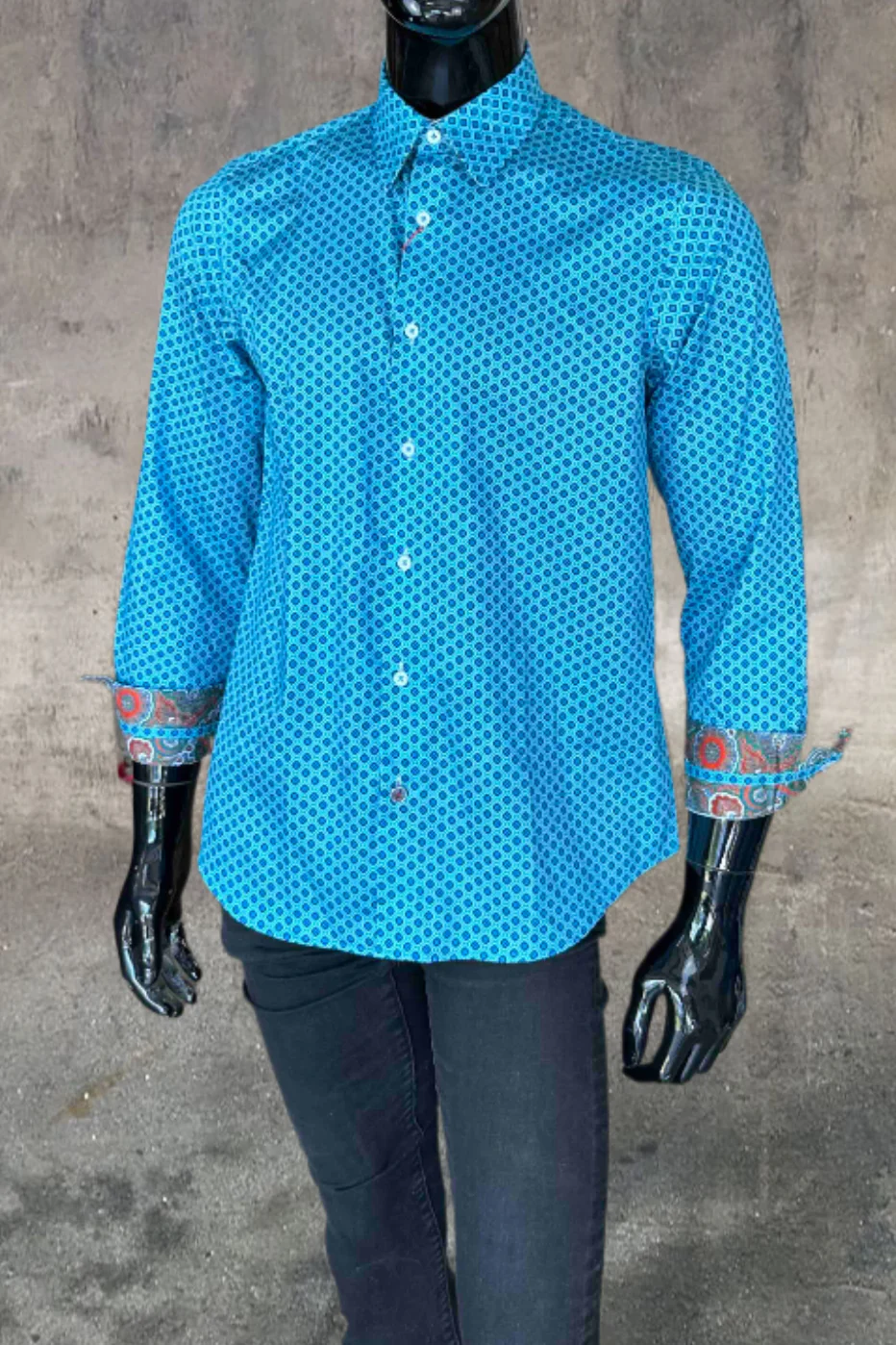 JOHN LENNON Mens Newhaven Shirt - Turquoise - Image 8