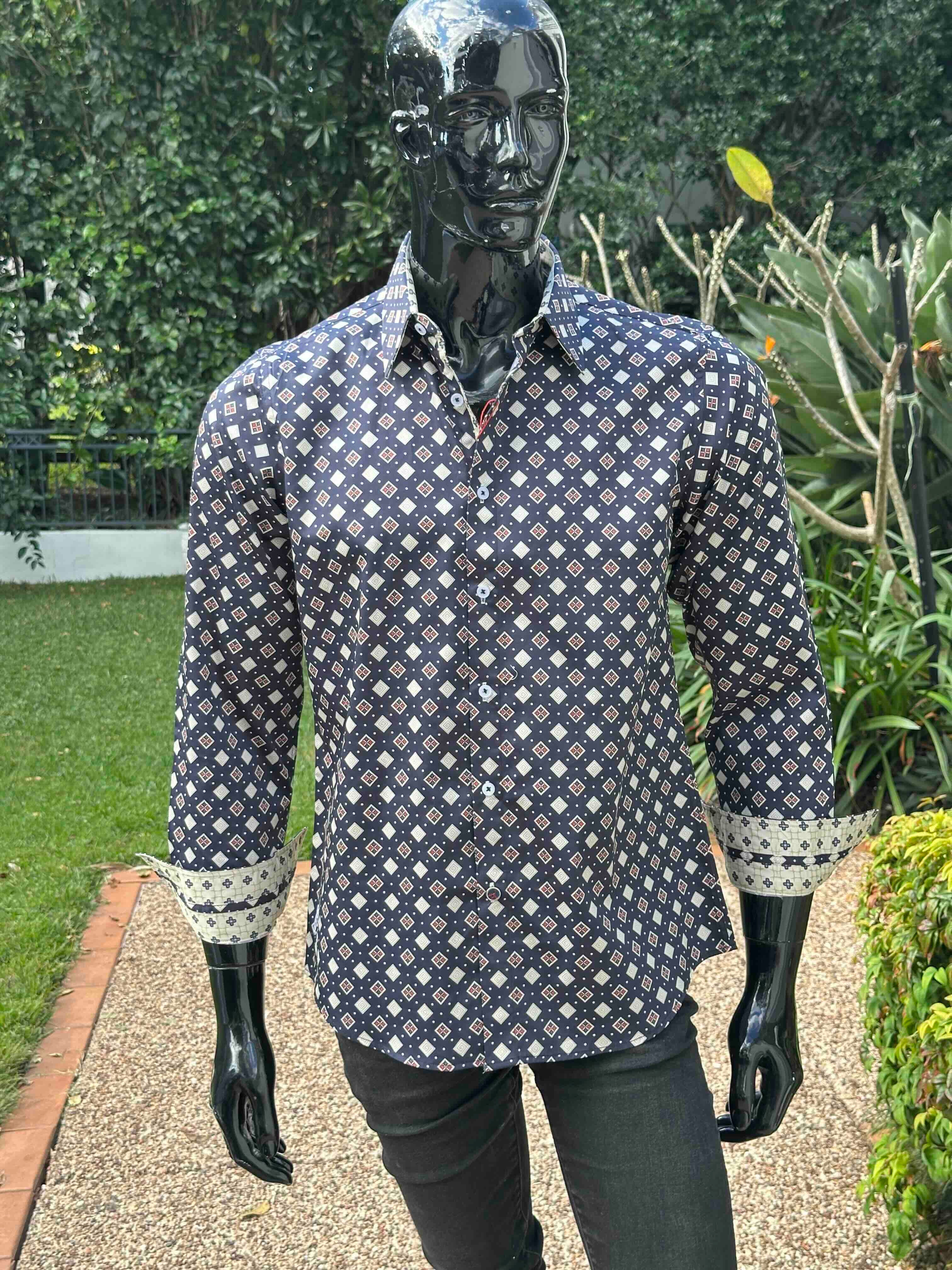 JOHN LENNON Mens Rochdale Long Sleeve Shirt - Ink - Image 17