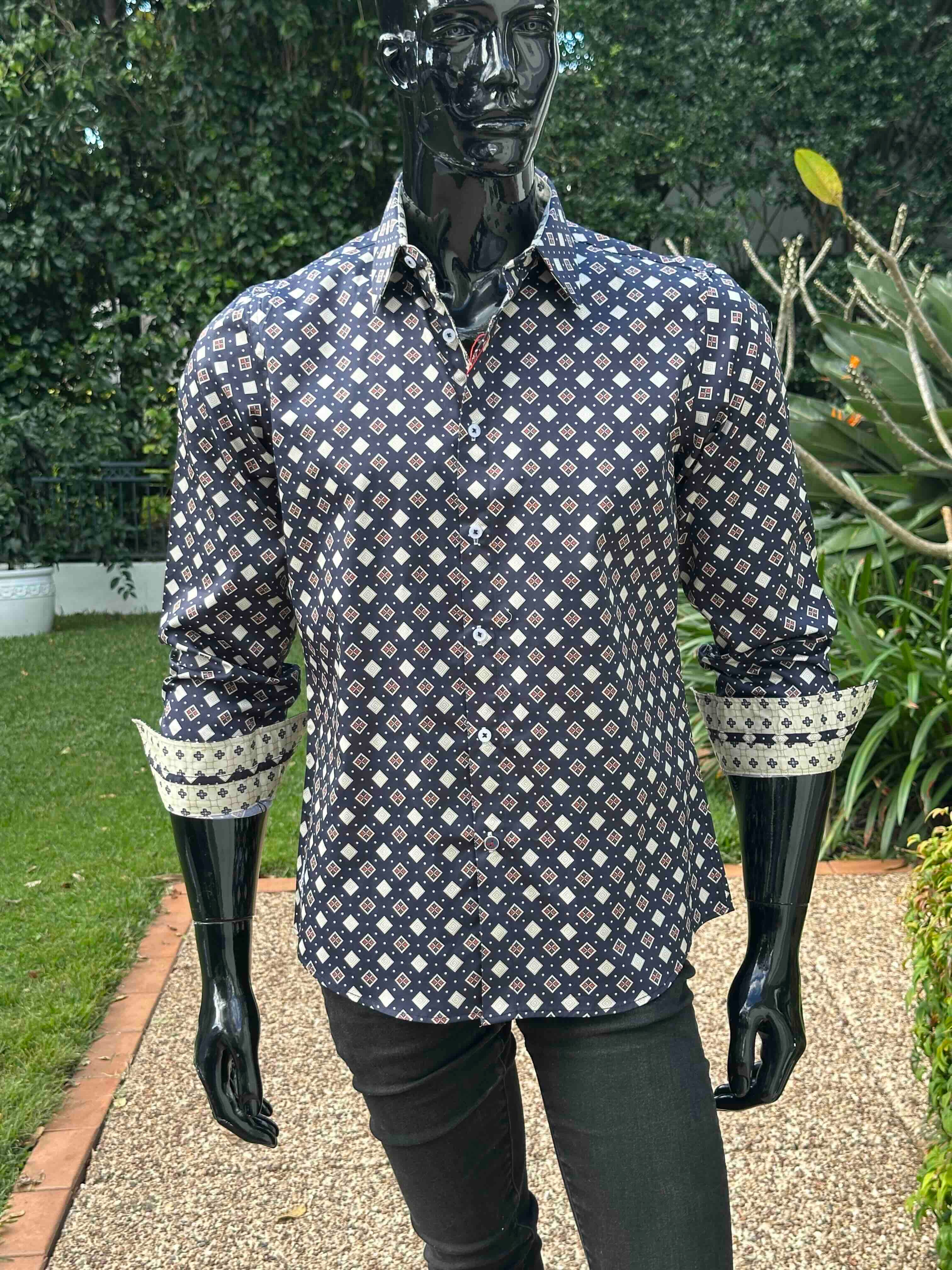 JOHN LENNON Mens Rochdale Long Sleeve Shirt - Ink - Image 18