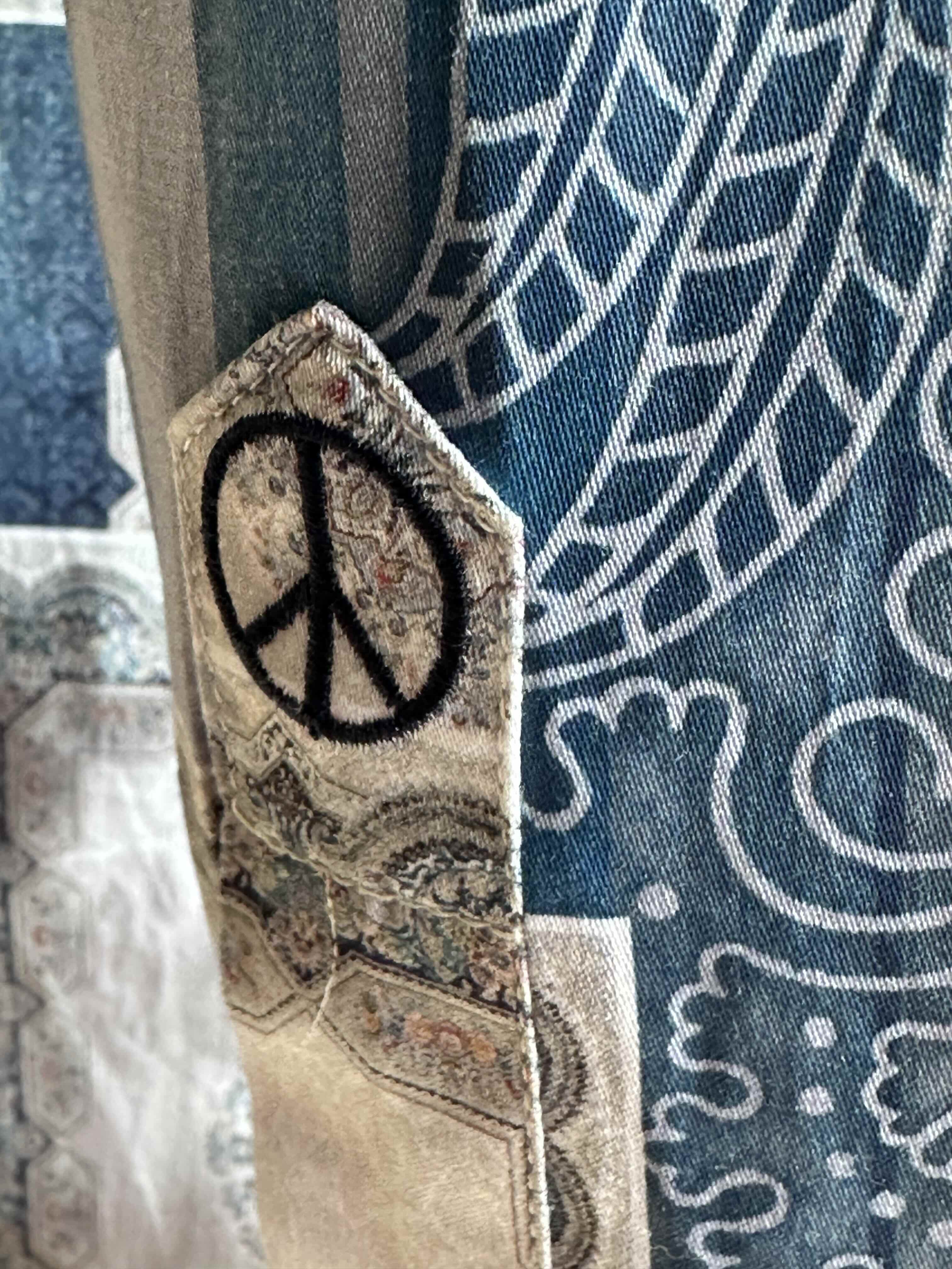 JOHN LENNON Mens Salford Long Sleeve Shirt - Blue Mist - Image 9