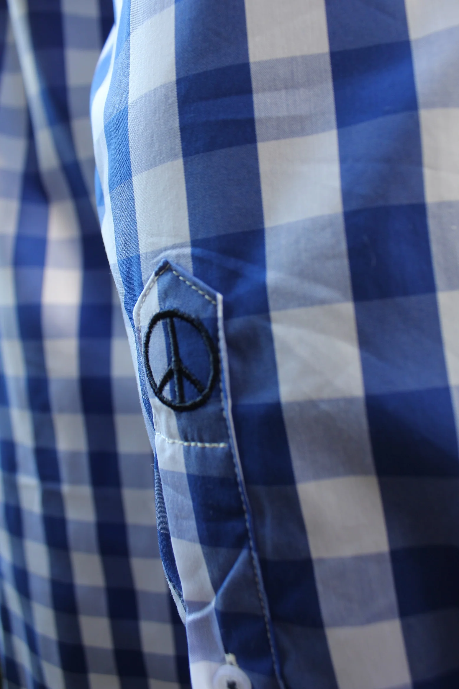 JOHN LENNON Mens Shelton Navy Check Shirt - Image 9