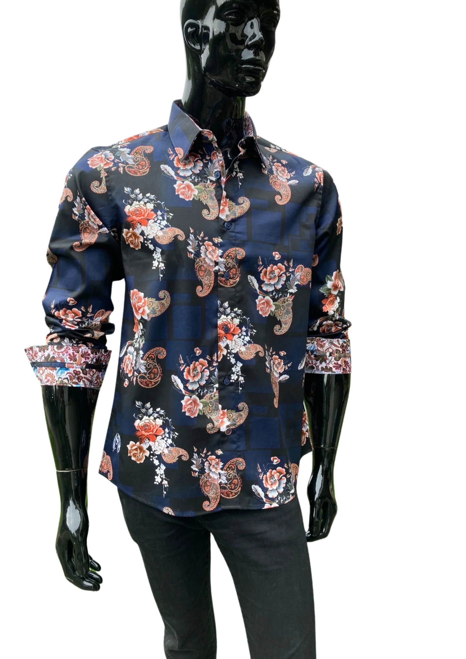 JOHN LENNON Mens Stadford Shirt - Navy - Image 10