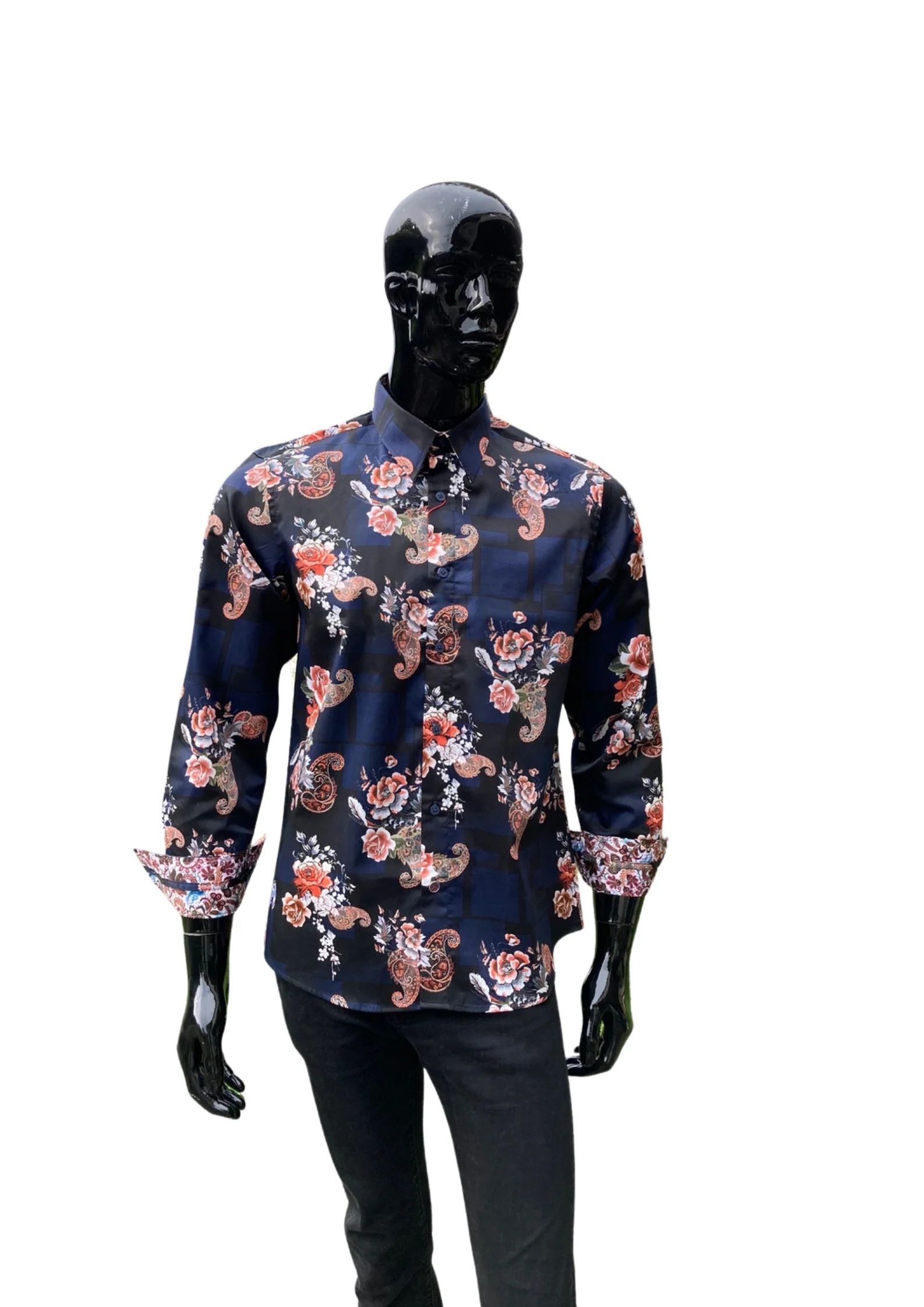 JOHN LENNON Mens Stadford Shirt - Navy - Image 4