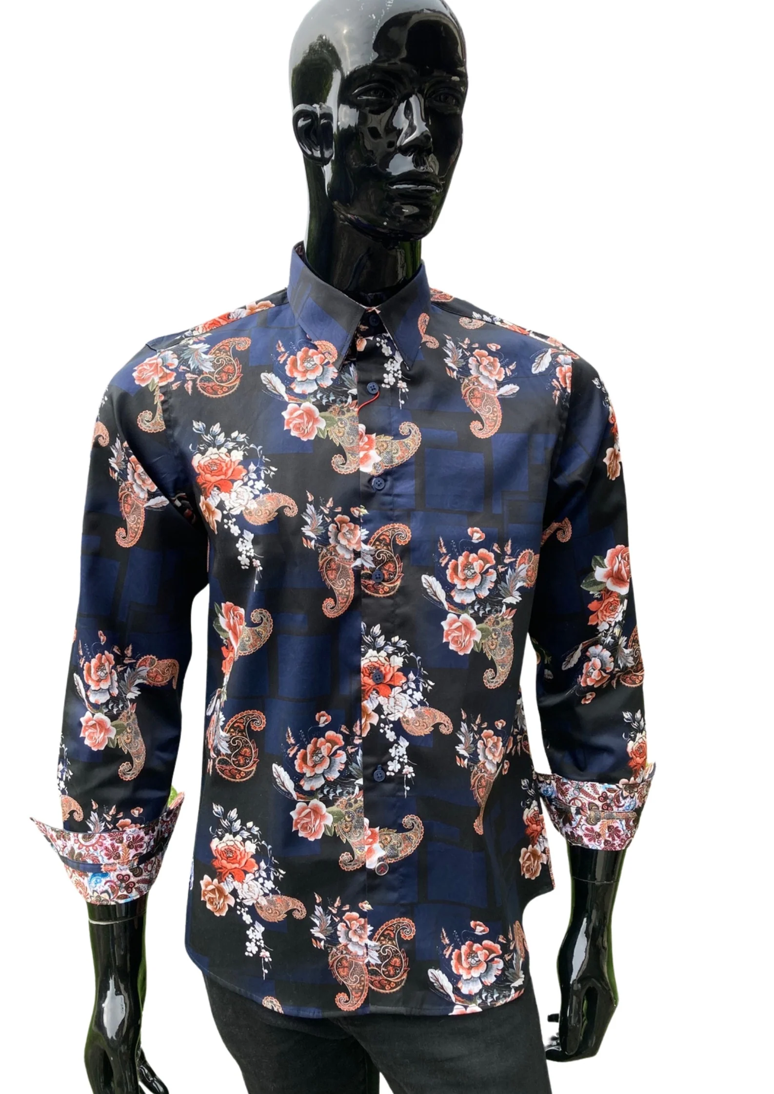 JOHN LENNON Mens Stadford Shirt - Navy - Image 5