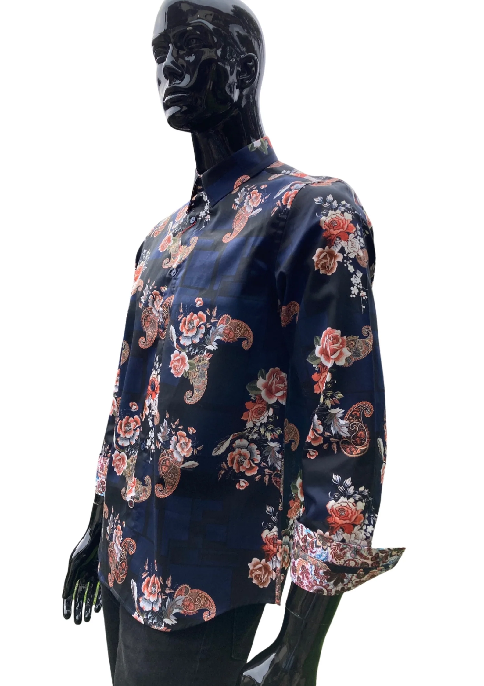 JOHN LENNON Mens Stadford Shirt - Navy - Image 6