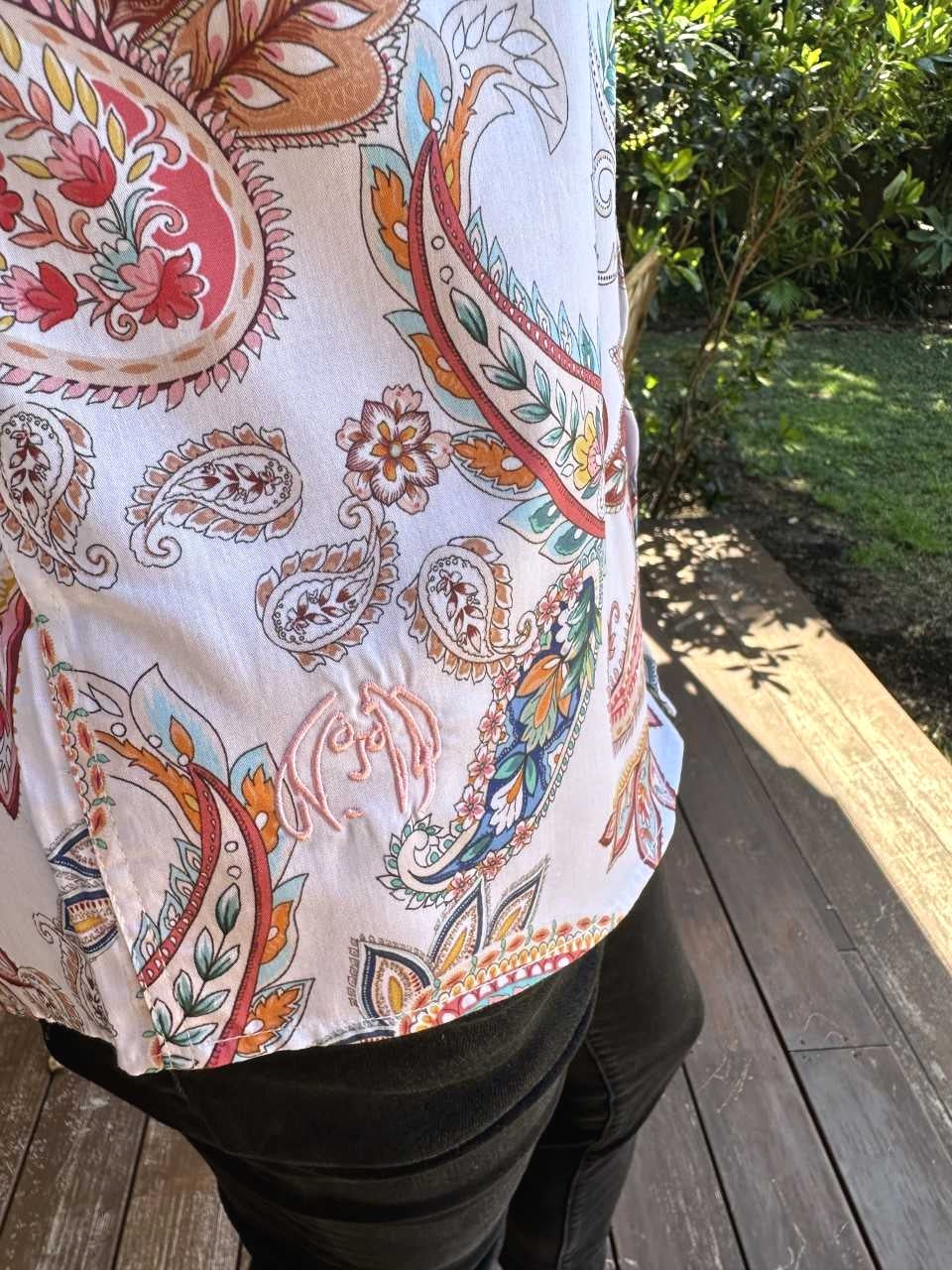JOHN LENNON Mens Stoke Long Sleeve Paisley Shirt - White - Image 4