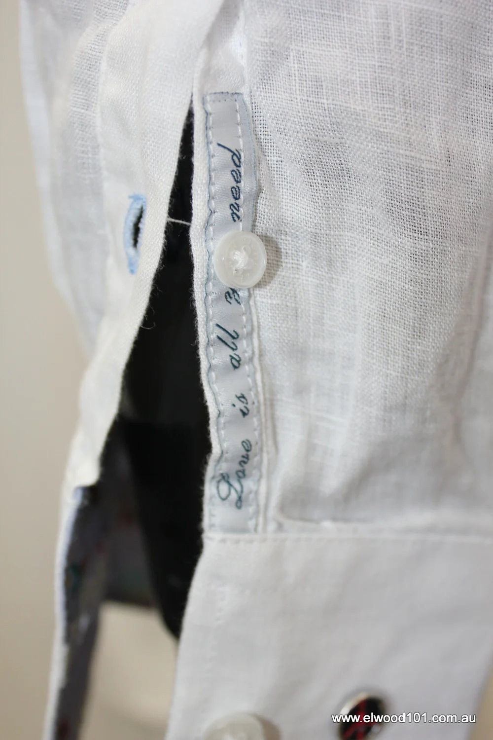 John Lennon Mens Sutton Linen Shirt - White - Image 8