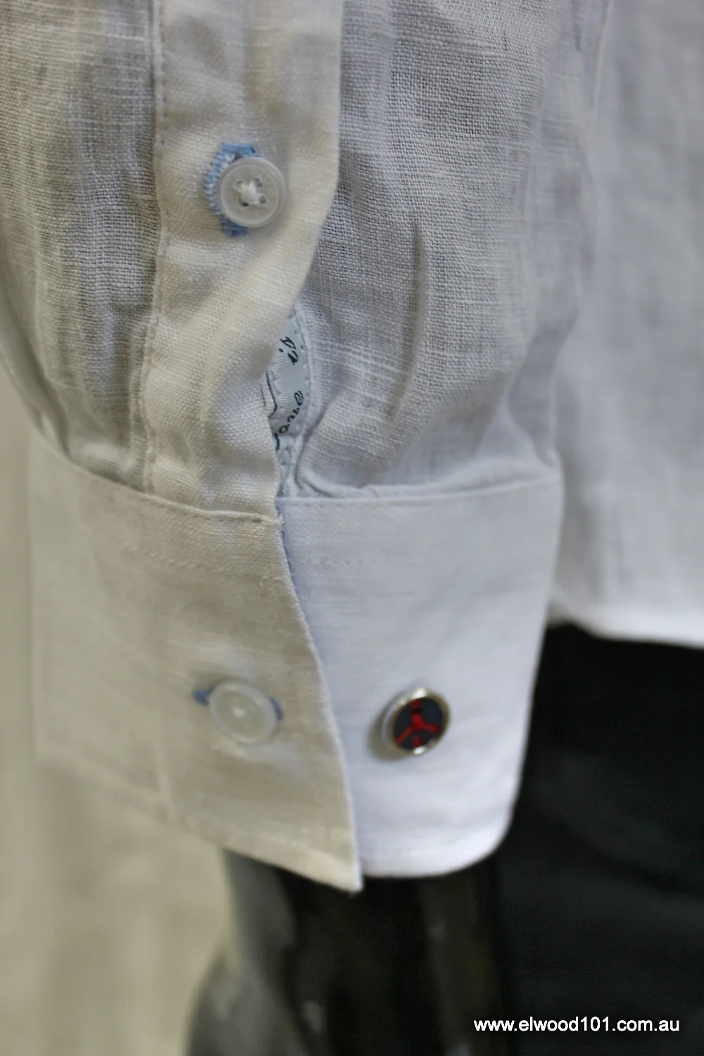 John Lennon Mens Sutton Linen Shirt - White - Image 9
