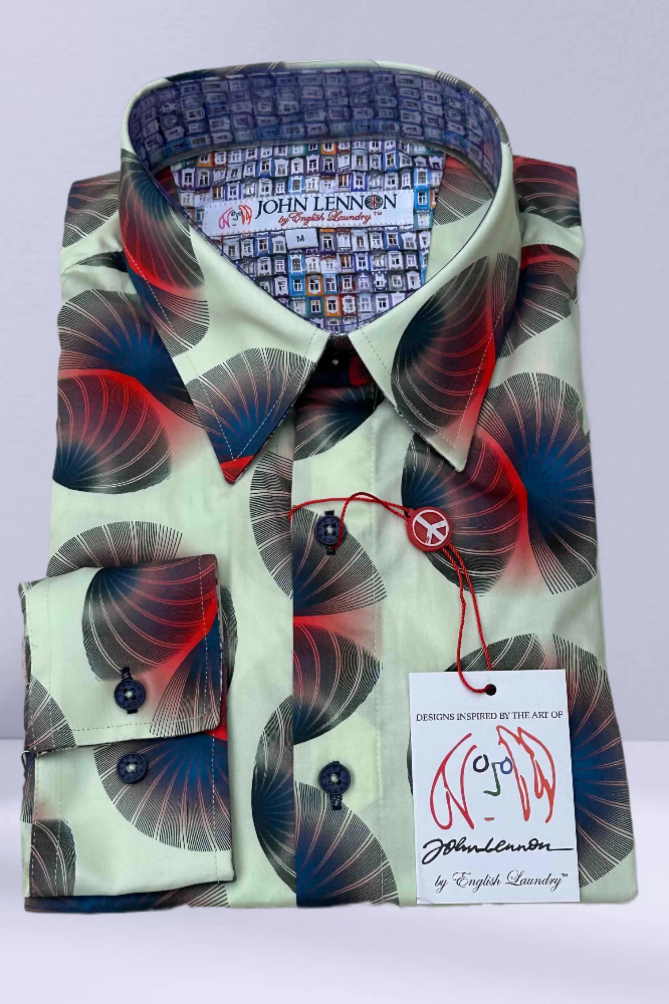 JOHN LENNON Mens Tranmere Long Sleeve Shirt - Citrus - Image 10