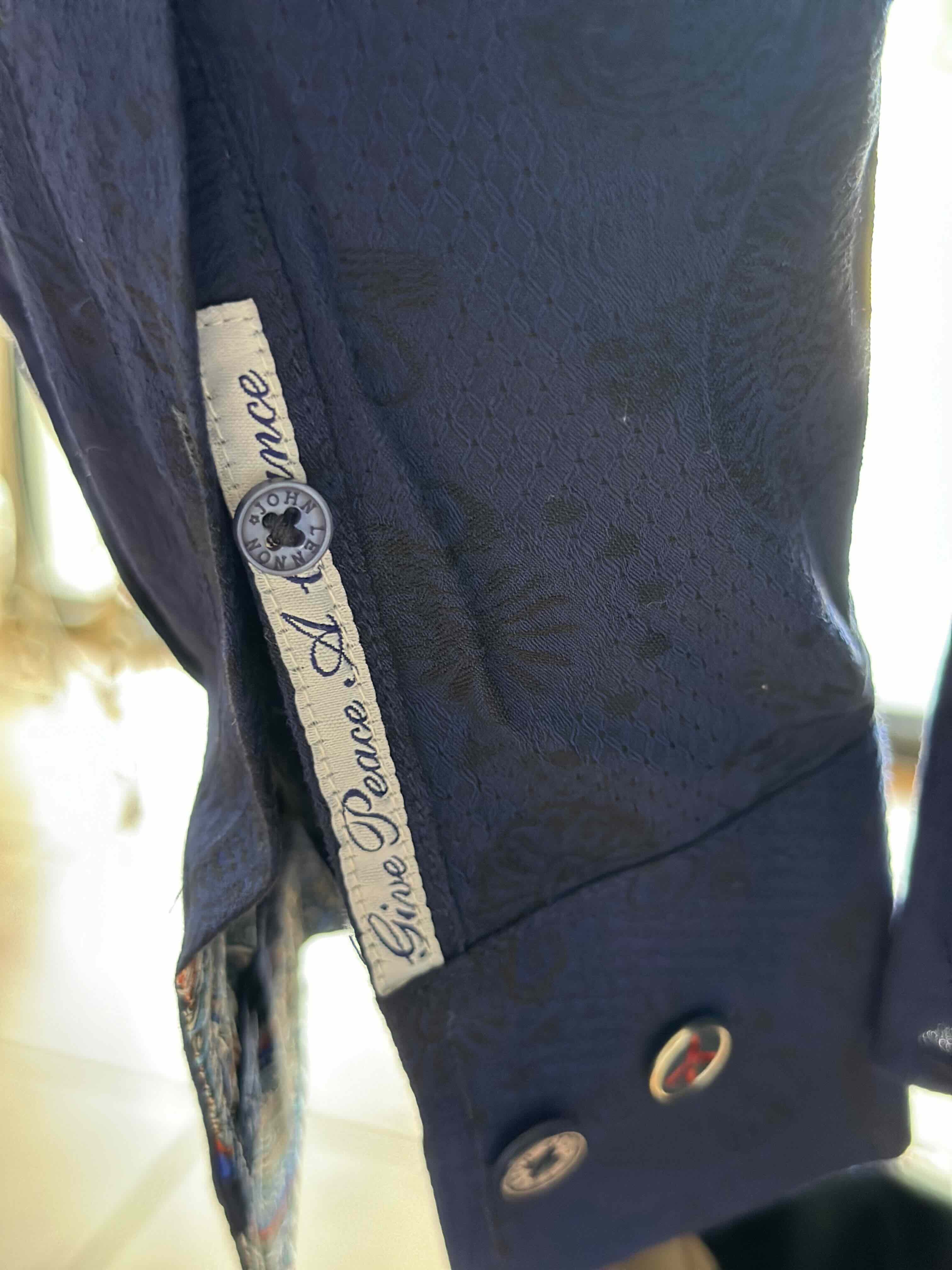 JOHN LENNON Mens Wilton Long Sleeve Shirt '24 - Navy - Image 8