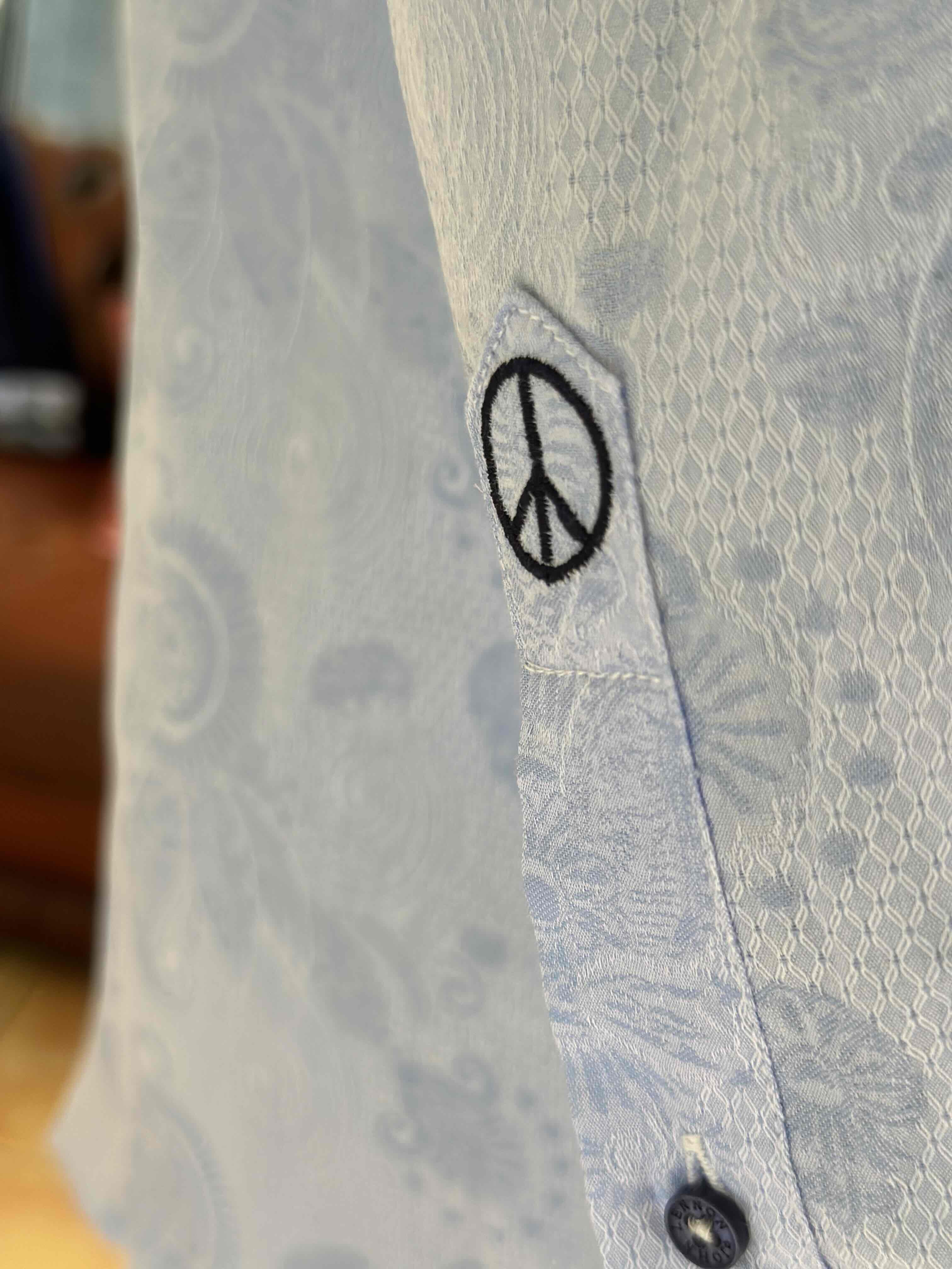JOHN LENNON Mens Wilton Long Sleeve Shirt '24 - Sky - Image 8
