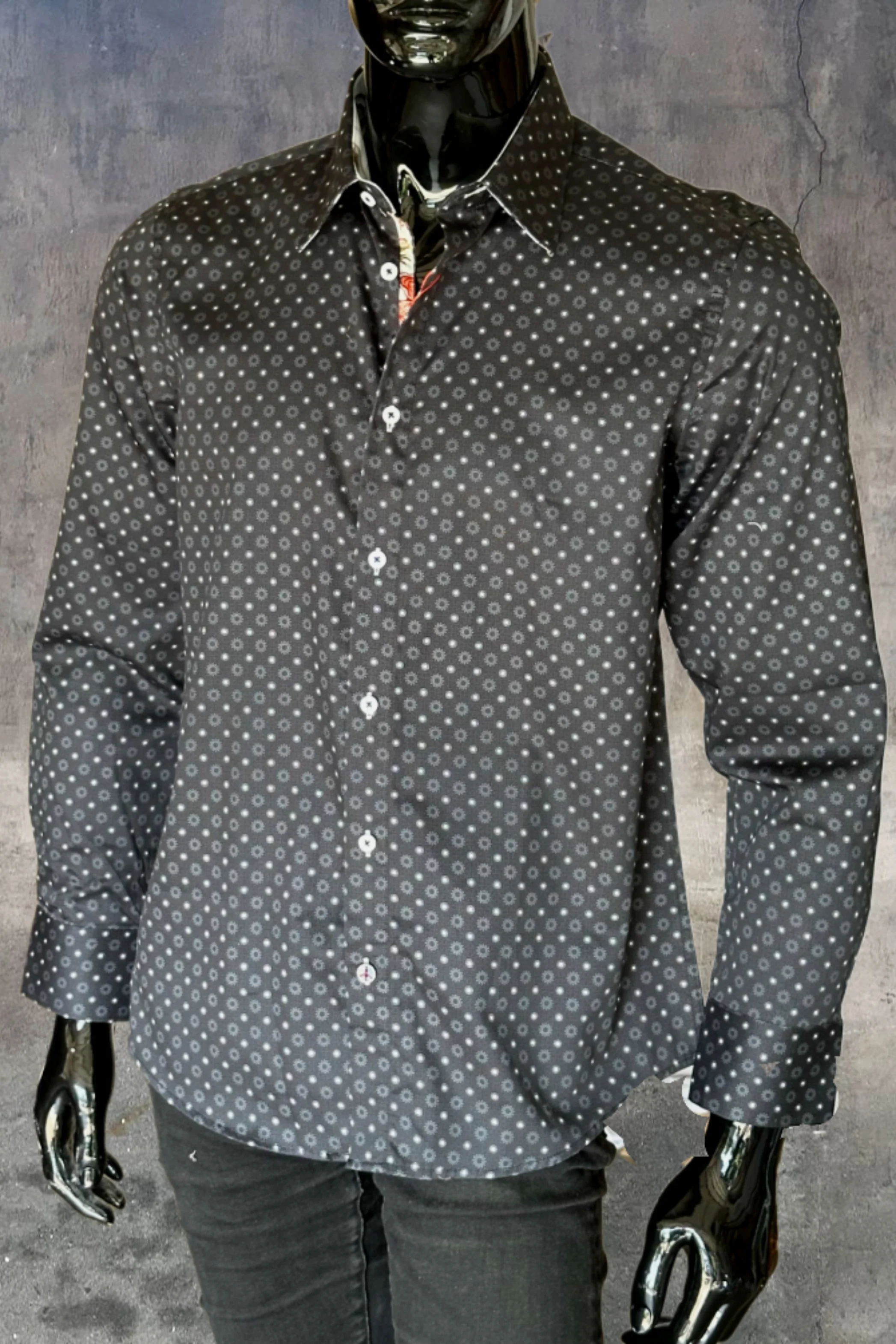 JOHN LENNON Mens Yarmouth Long Sleeve Shirt - Black - Image 6