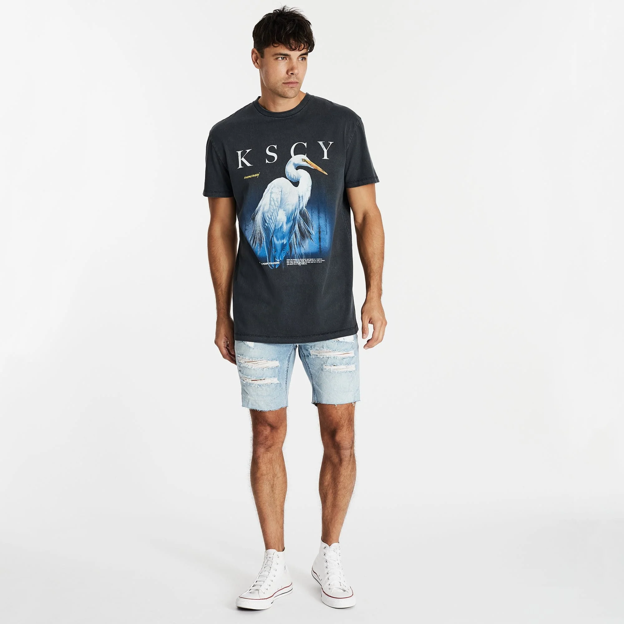 KISS CHACEY Mens Farewell Relaxed Tee - Pigment Black - Image 4