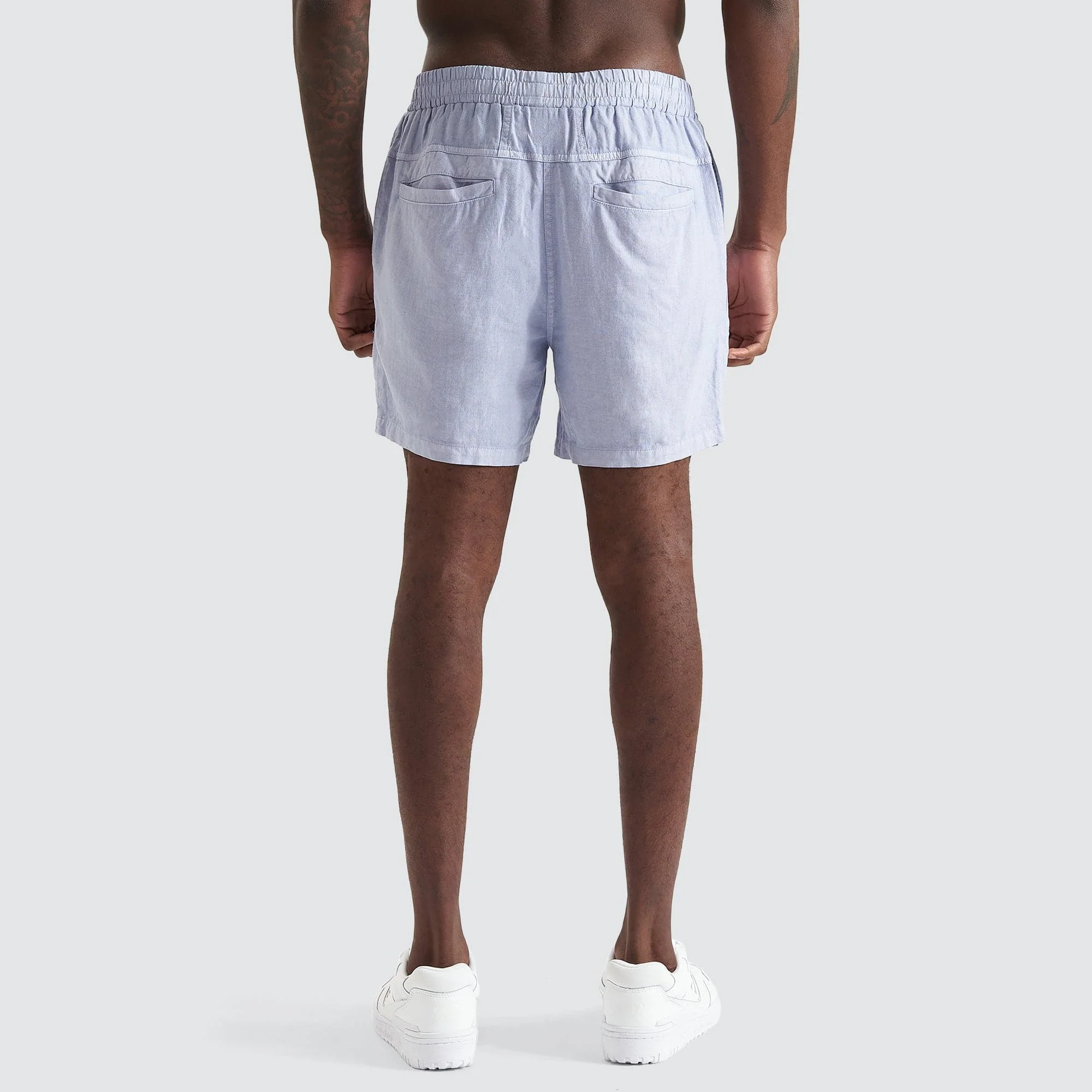 KISS CHACEY Mens Positano Linen Short - Pigment Cosmic Sky - Image 7