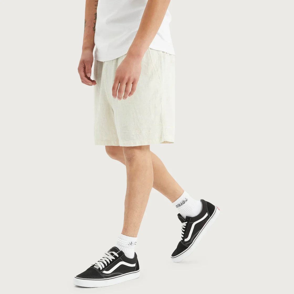 KISS CHACEY Mens Positano Linen Short - Pigment Oatmeal - Image 3