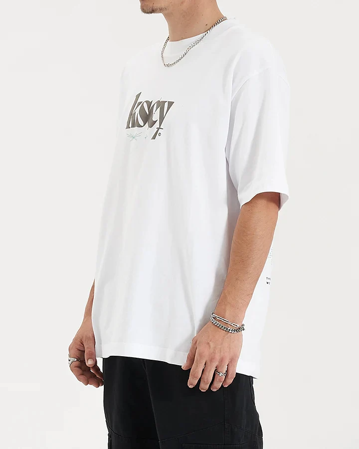 KISS CHACEY Mens Stellaris Heavy Tee - White - Image 3