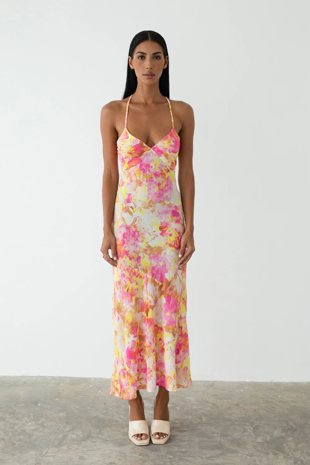 LE SALTY LABEL Womens Camille Midi Dress - Aurora Pink - Image 4