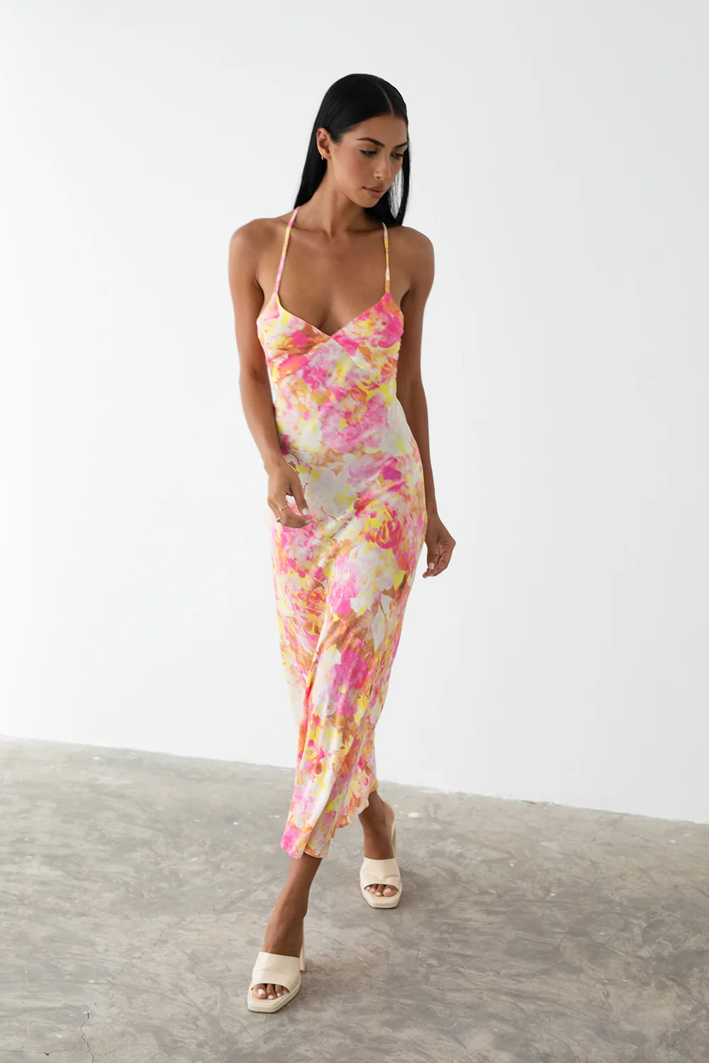 LE SALTY LABEL Womens Camille Midi Dress - Aurora Pink - Image 8
