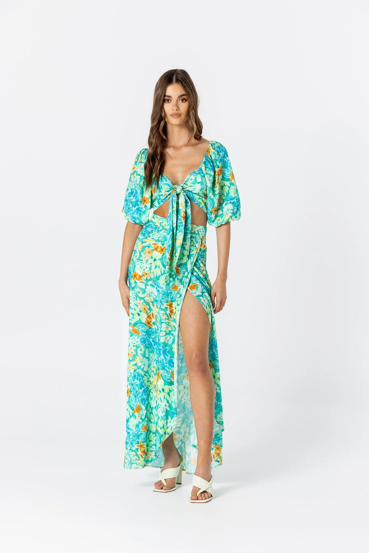 LE SALTY Womens Bianca Maxi Skirt- Poolside - Image 6