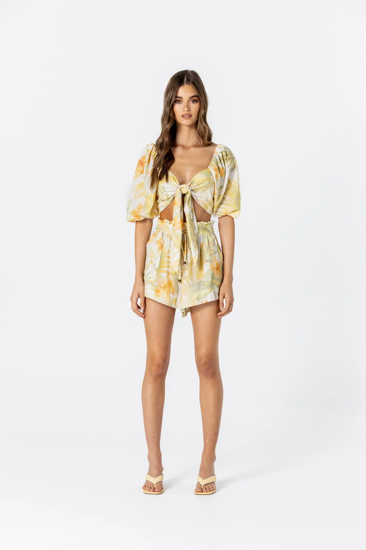 LE SALTY Womens Jerry Tie Crop - Citrus - Image 7
