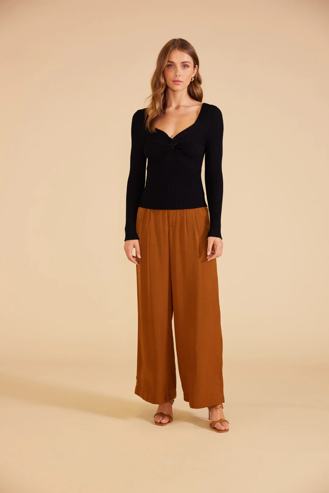 MINKPINK Womens Nora Knit Top - Black - Image 4