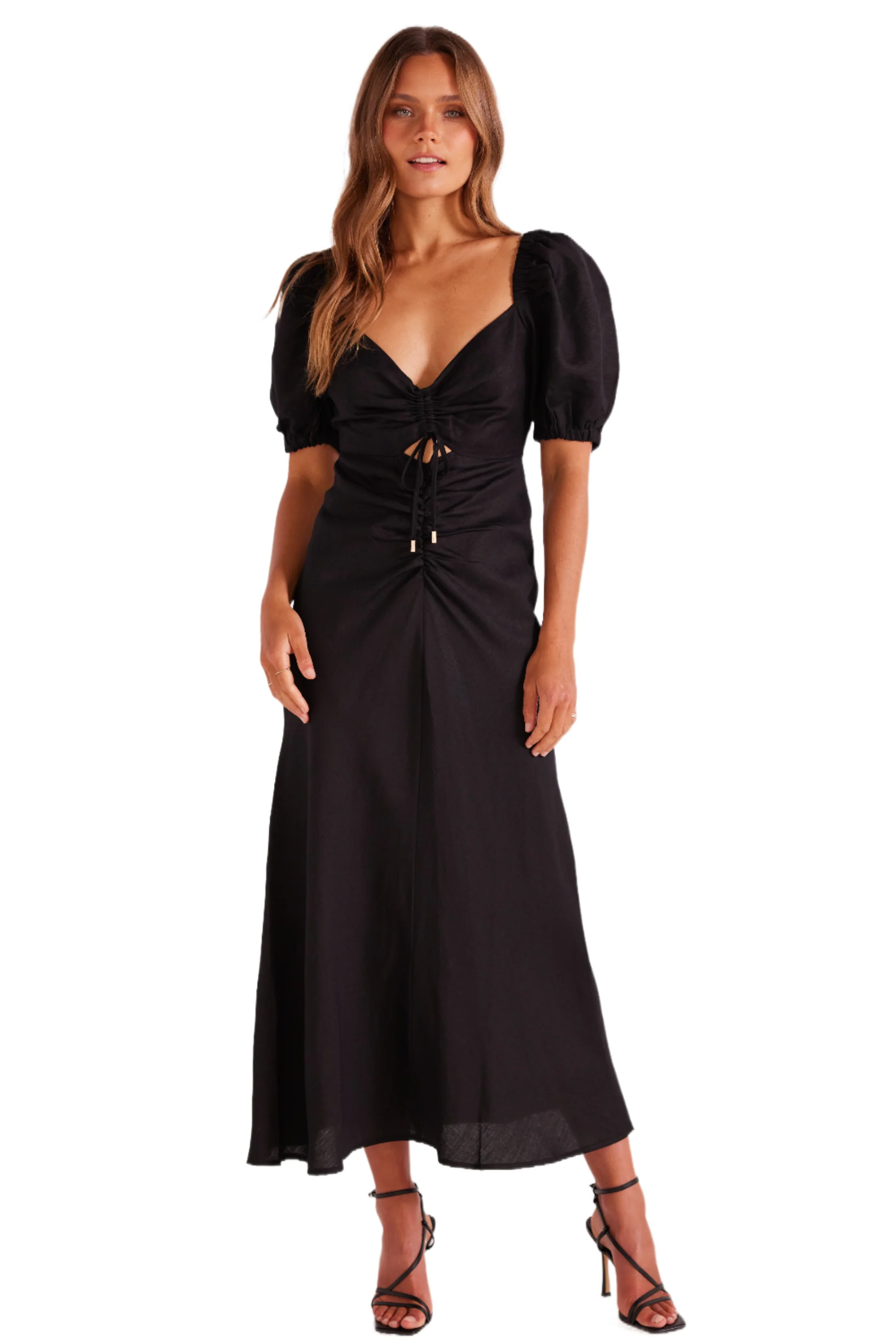 MINKPINK Womens Sadira Midi Dress -  Black