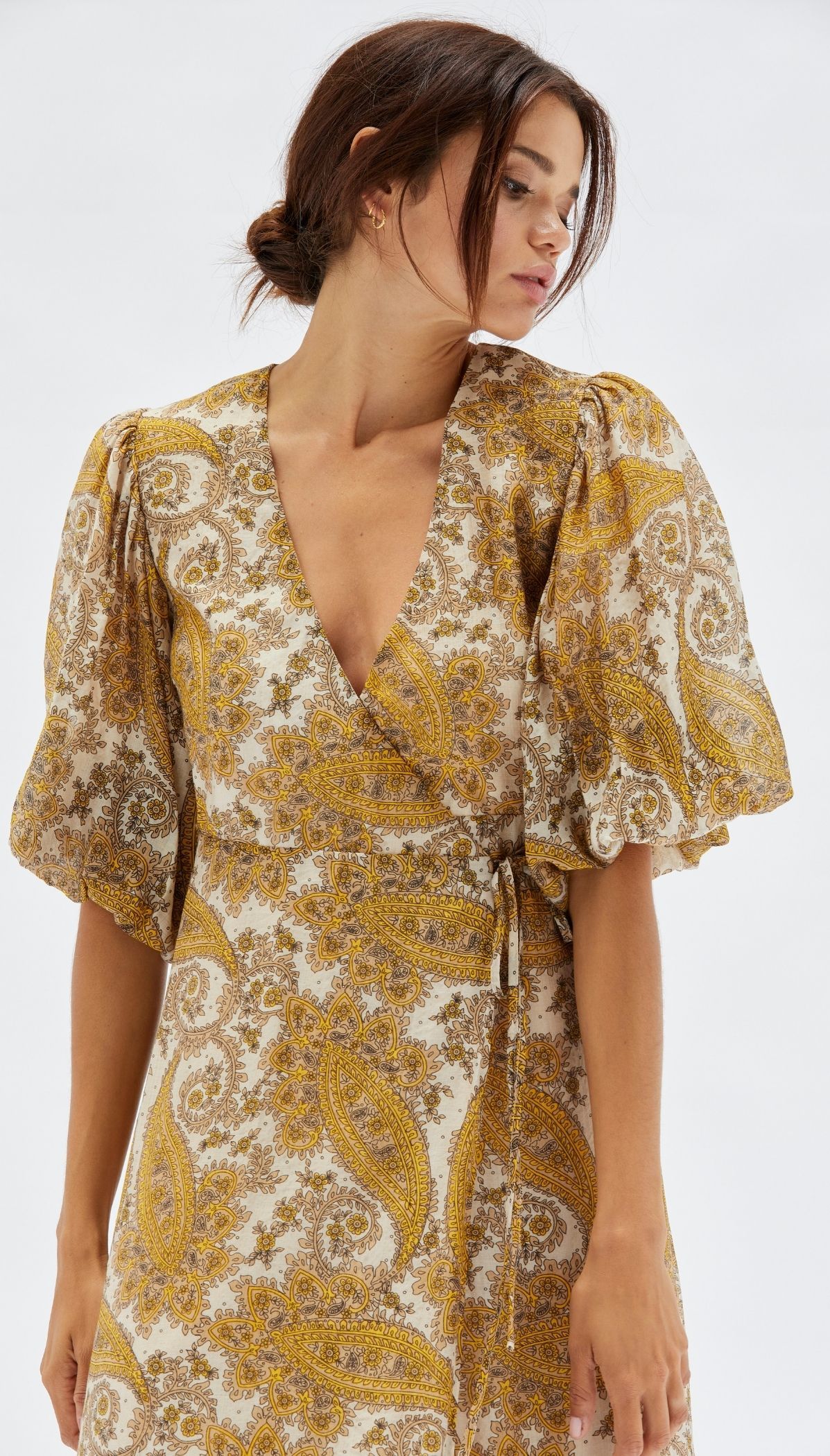 MINKPINK Womens Sistan Wrap Midi Dress- Multi - Image 5