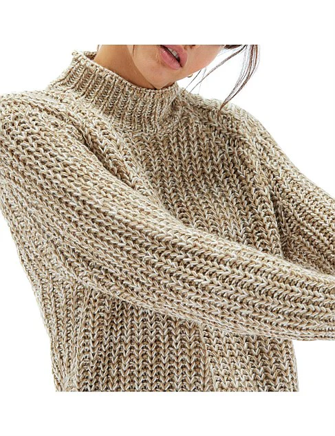 MINKPINK Womens Tiri High Neck Knit Jumper - Multi - Image 7