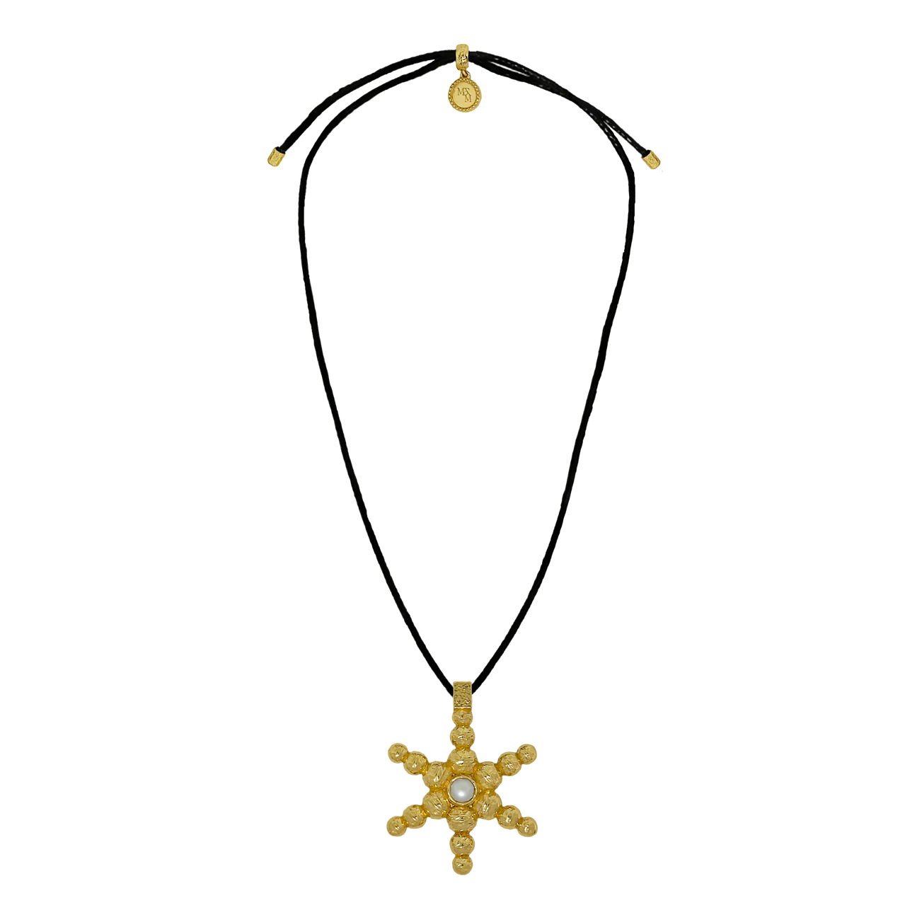 MOUNTAIN & MOON Womens Atlas Necklace - Gold Pearl - Image 3