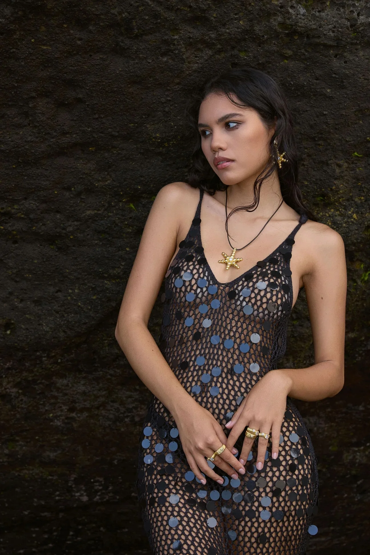 MOUNTAIN & MOON Womens Atlas Necklace - Gold Pearl - Image 8