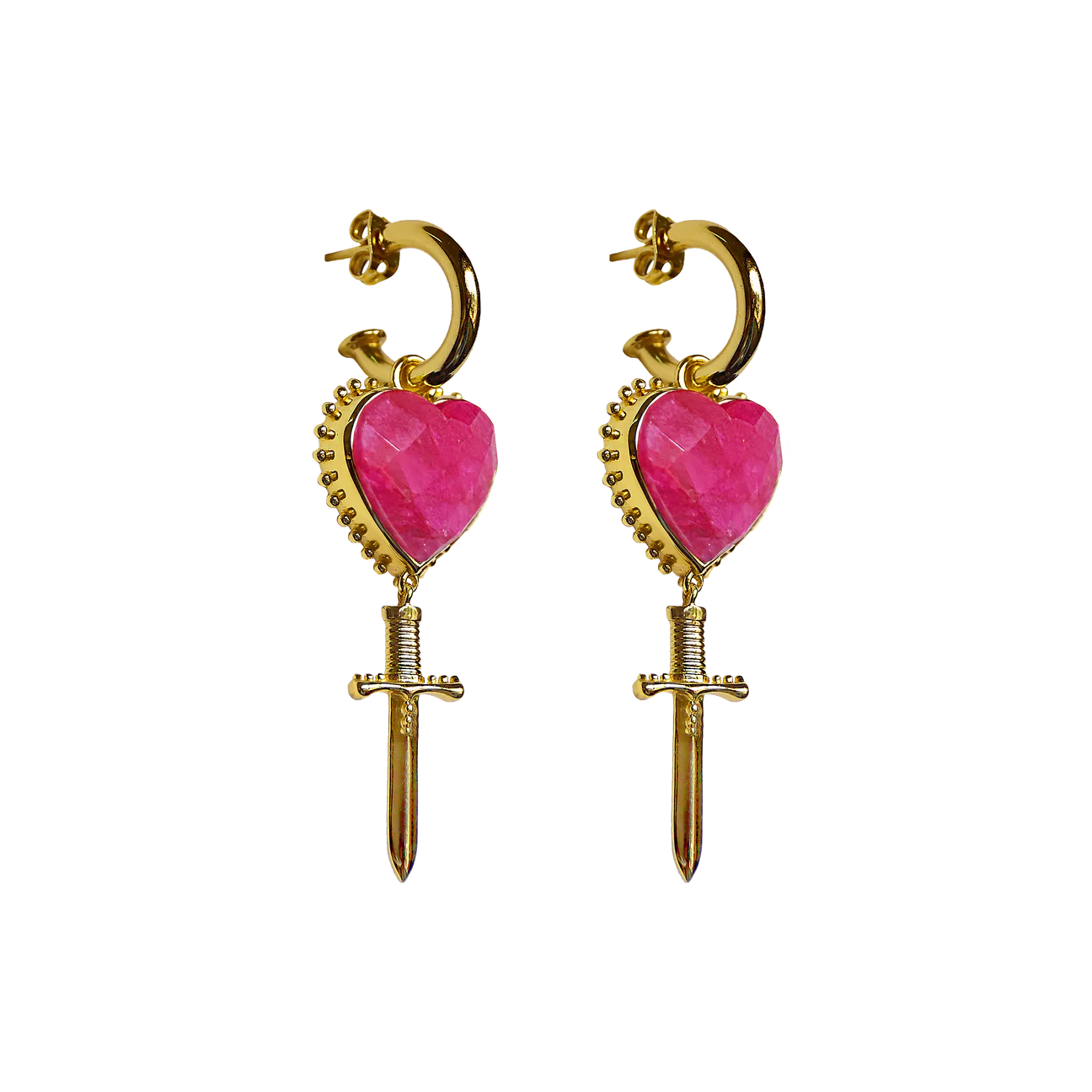 MOUNTAIN & MOON Womens Juliet Earrings - Ruby - Image 3