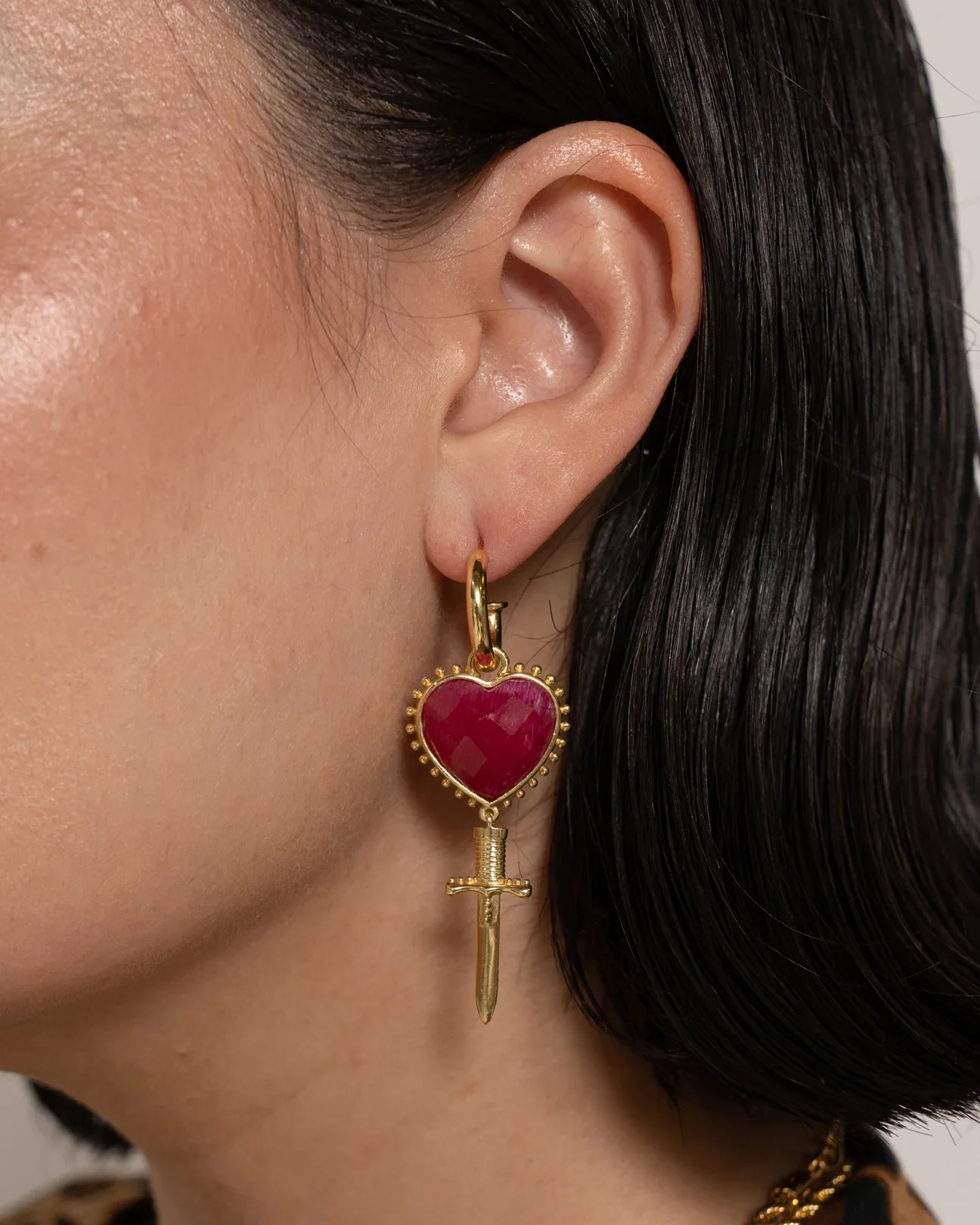 MOUNTAIN & MOON Womens Juliet Earrings - Ruby - Image 6