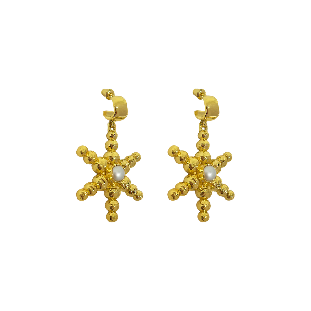 MOUNTAIN & MOON Womens Thea Earrings - Gold Pearl - Image 8