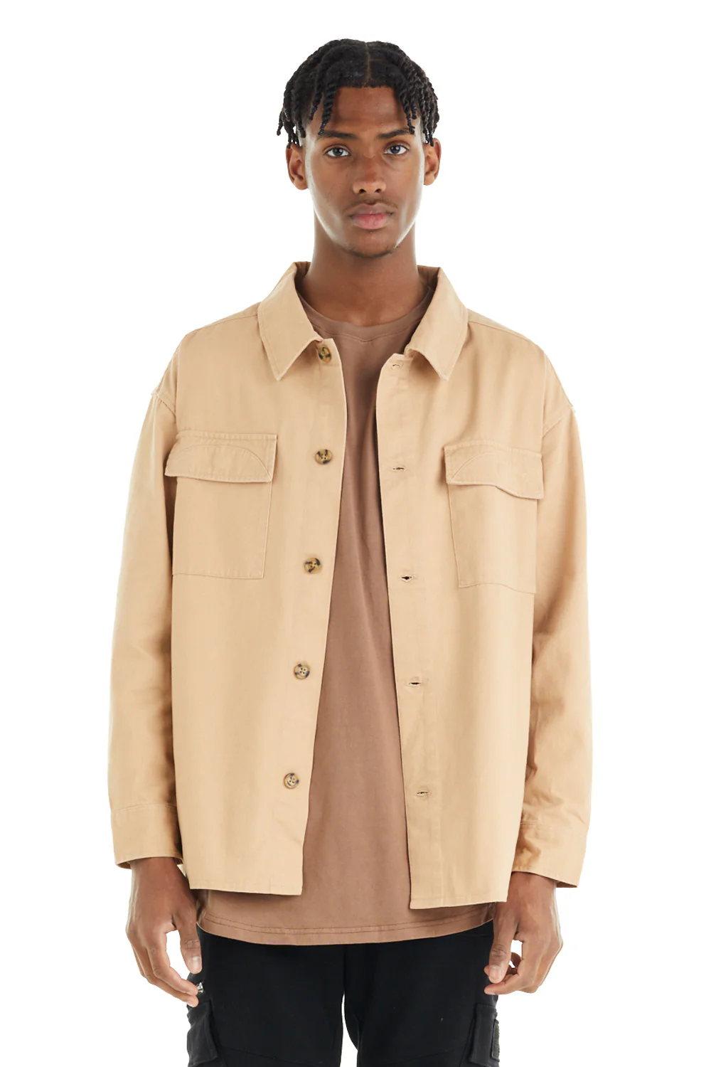 nANA jUDY Mens Dover Shacket Beige - Image 6