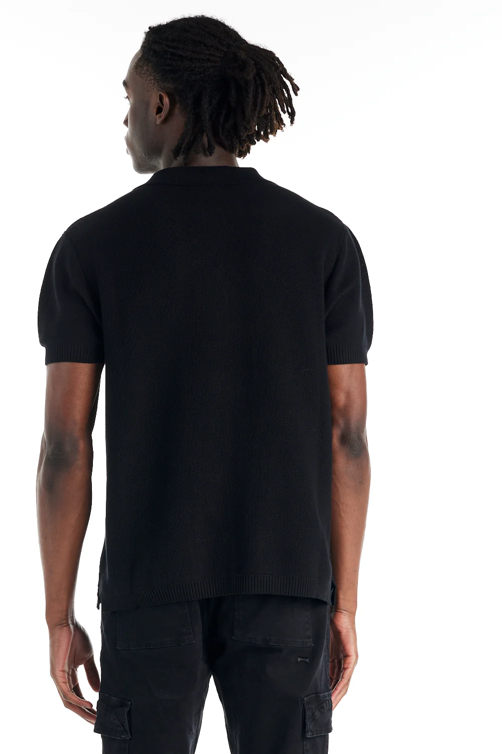 nANA jUDY Mens Morrison Knit Short Sleeve Shirt - Black - Image 5